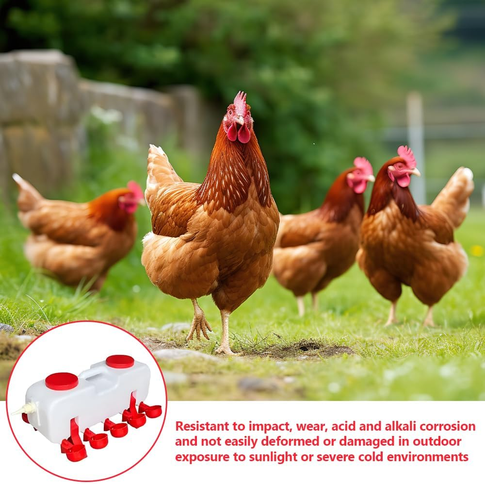 10L Automatic Chicken Drinker,Pet Waterer,Automatic Water Bowls,Standing Ducks Drinker,For Chicken,Duck,Goose,Easy Clean Plastic Feeding and Watering Feeder image number 5