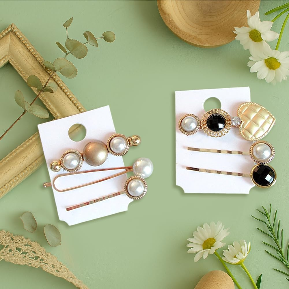 HOBBIESAY 6Pcs Hair Bobbin Pins Pearls Hair Clips Cute Hairs Barrettes Pins Boho Fancy Hairpin Accessories Fashion Hairs Clips Set Simple Retro Gifts for Women Decorative Wedding