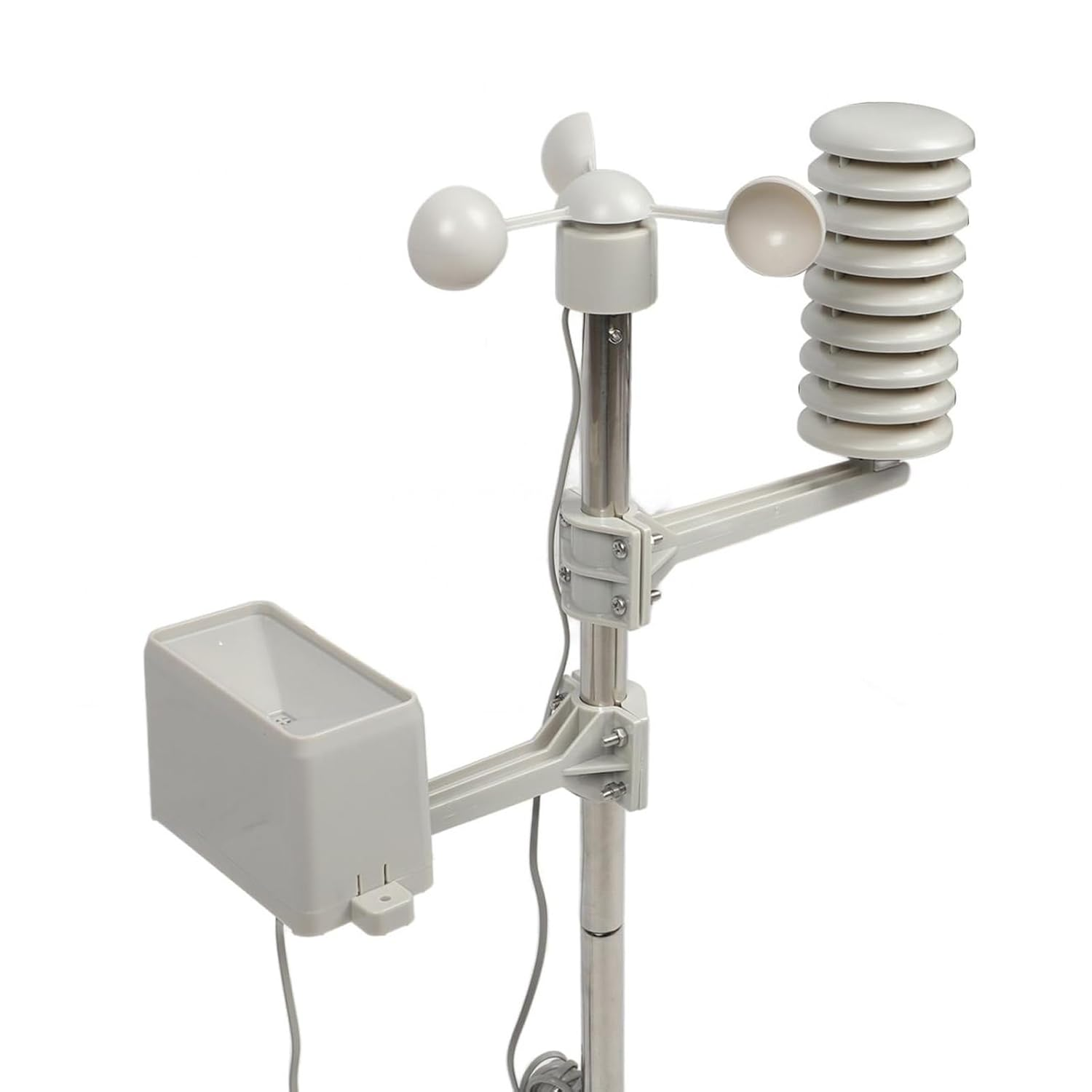 Meteorological Station Rain Volume Gauges Wireless Sensor Draining Rainwater Collector, ABS Material Rain Volume Meter for Meteorological Station image number 1