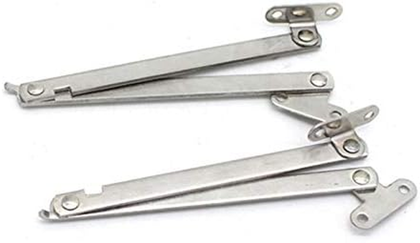 2Pcs(1 Pair) Lift up Stay Support Lid Support Hinge Stainless Steel Folding Soft Close Hinges for Kitchen Cupboards Wardrobe Caravan Window Door Cupboard Furniture image number 4