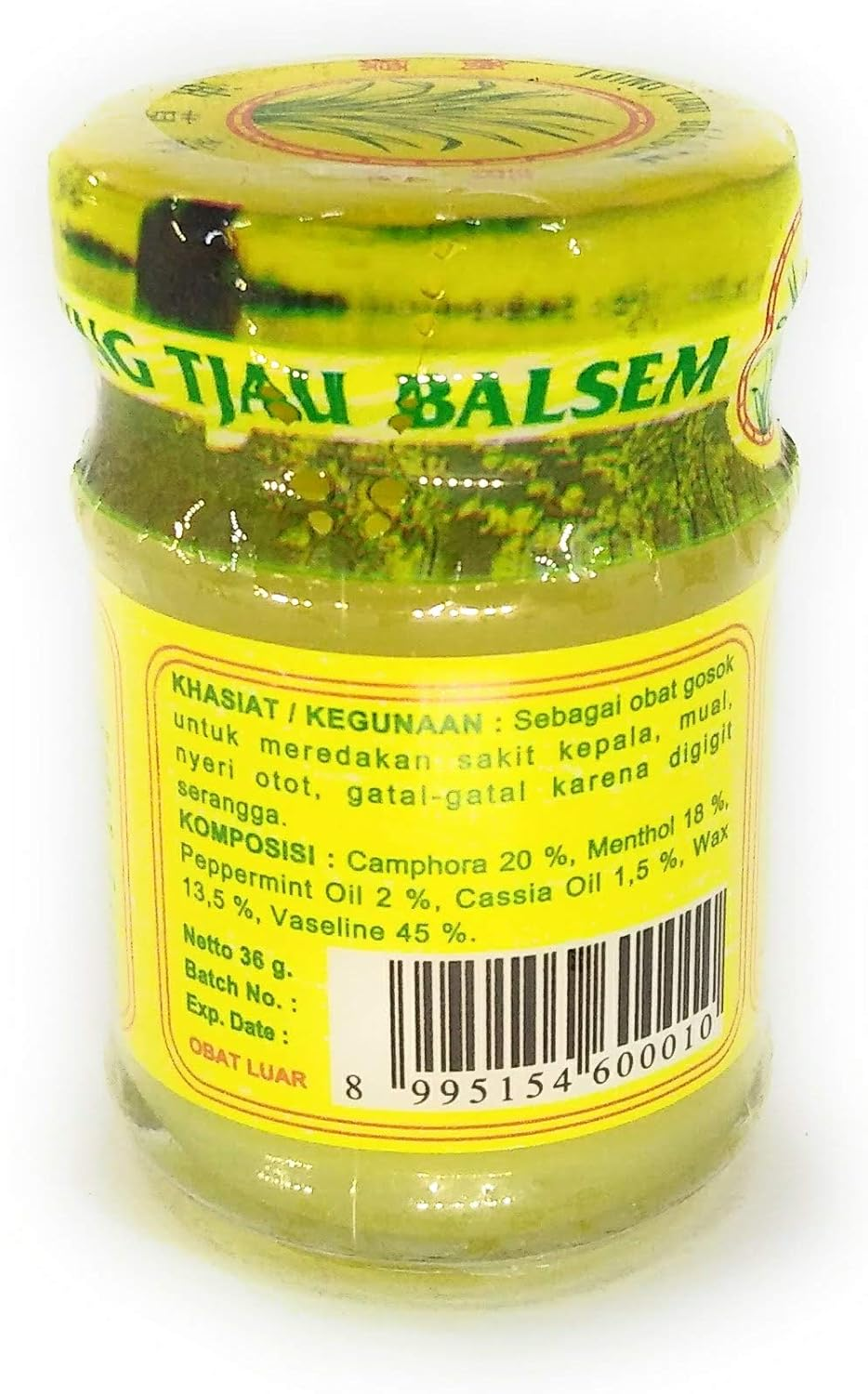 Tjing Tjau Balsem Kuning Yellow Balm, 36 Gramme (Pack of 4) image number 2