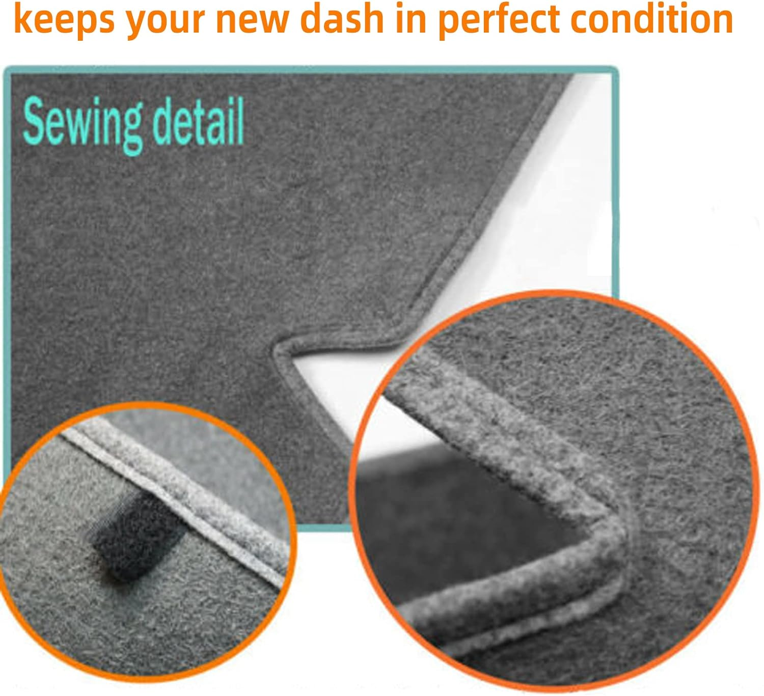 USDACOVE Dash Cover Dashboard Cover Mat Pad Custom Fit for Toyota Camry 2007 2008 2009 2010 2011(Charcoal Grey) - Dark image number 6