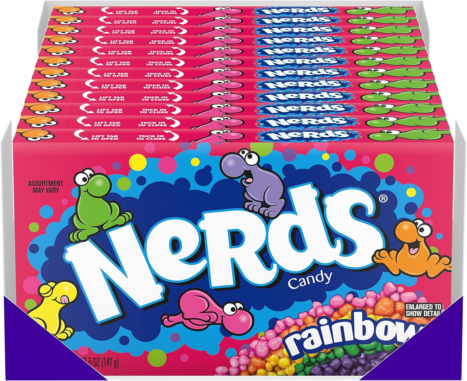 Nerds Rainbow Candy Video Box, 5 Ounce, Pack of 12 image number 1