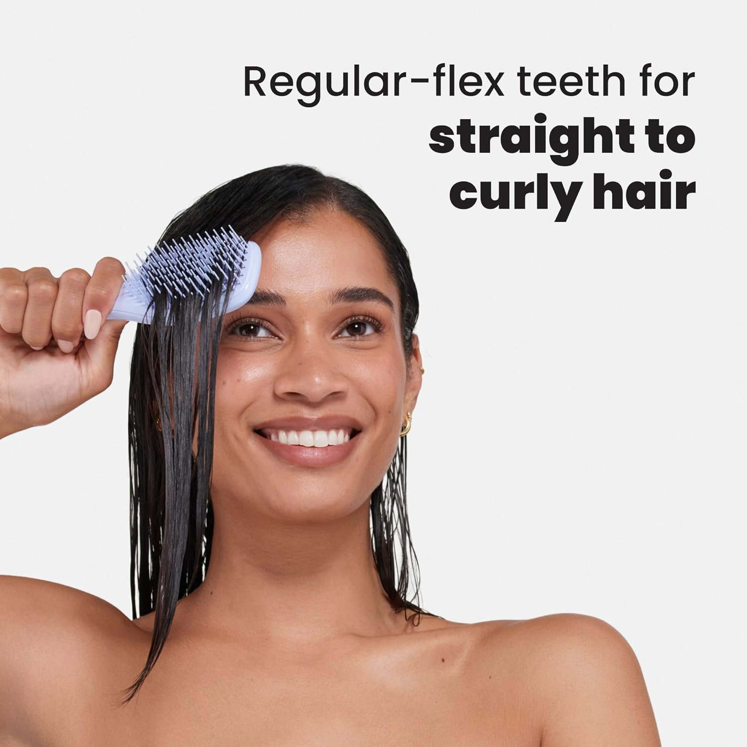 Tangle Teezer Mini Ultimate Detangler - for Wet & Dry Hair - Detangling Brush for All Hair Types - Perfect Brush for Kids & Travel - Digital Lavender image number 4