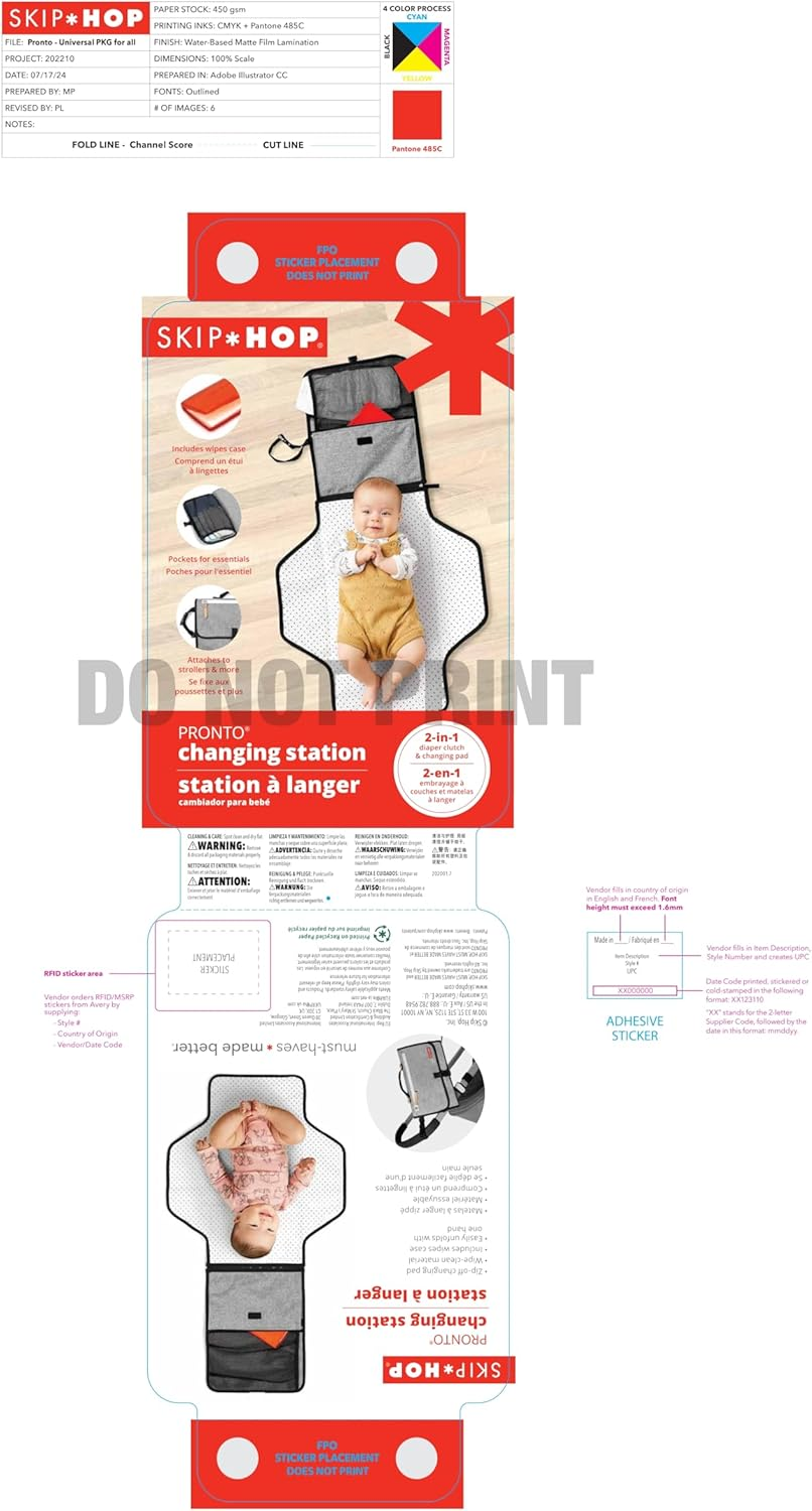 Skip Hop Pronto Signature Changing Station - Pink Heather image number 5