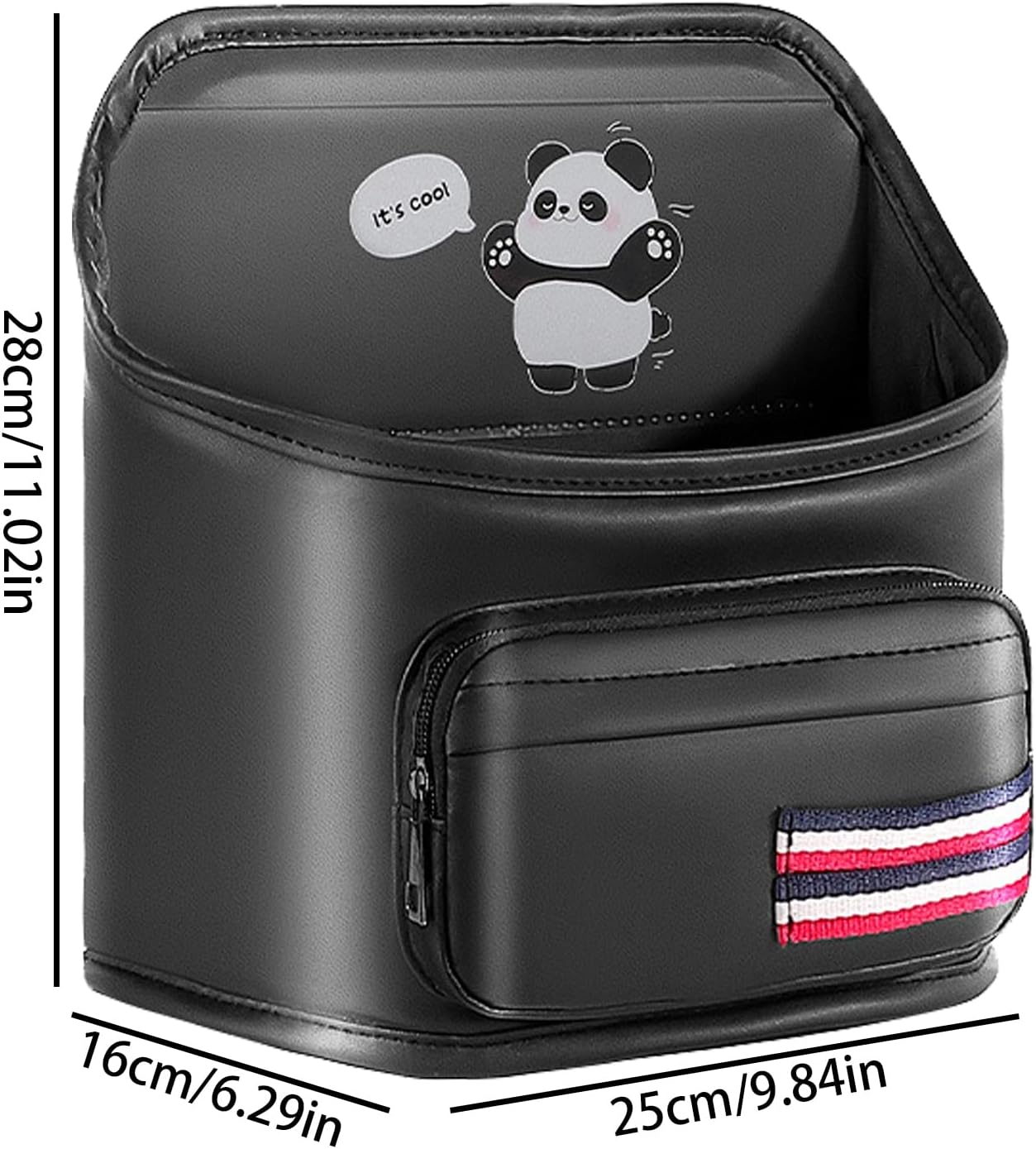 Back Seat Storage Box,Multi Pocket Basket,Faux Leather Car Headrest Cup Holder - for Phone Purse Cup Passenger Men Women Truck Vehicle SUV Trailer Tractor