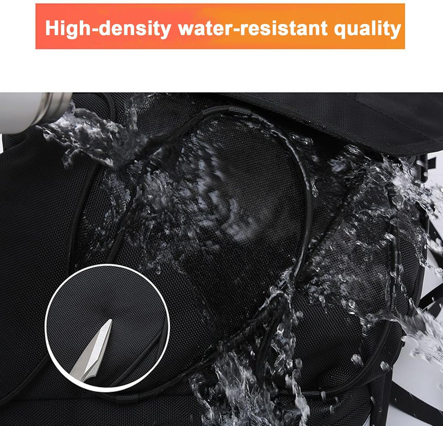 Rronnoy Rear Bag Motorcycle, Motorbikes Rear Seat Saddle Bag Waterproof, Adjustable Storage Saddlebag All-Weather Trunk Luggage for Travel Road Trip Cycling Touring Night Rainy Days image number 3