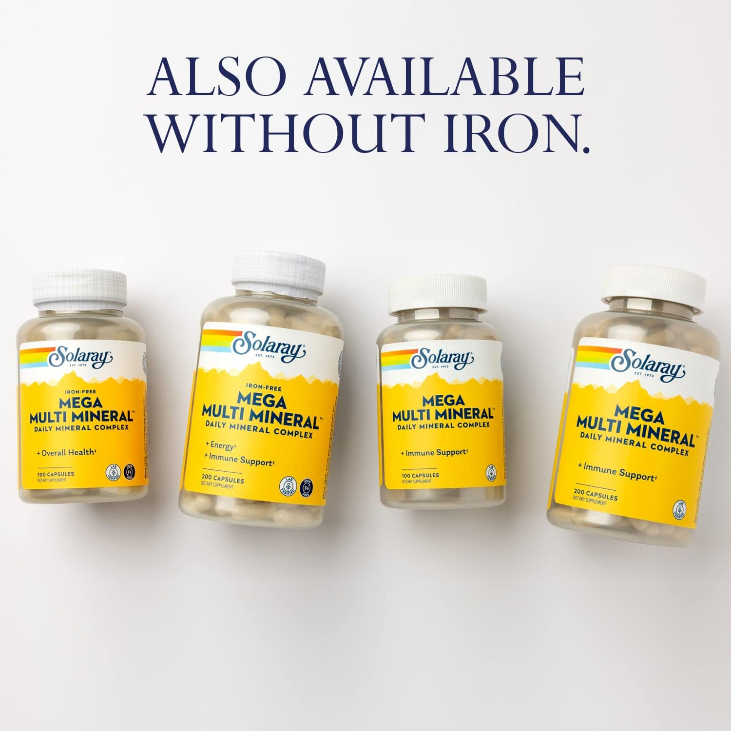 Solaray Mega Multi Mineral | 200 Capsules image number 2