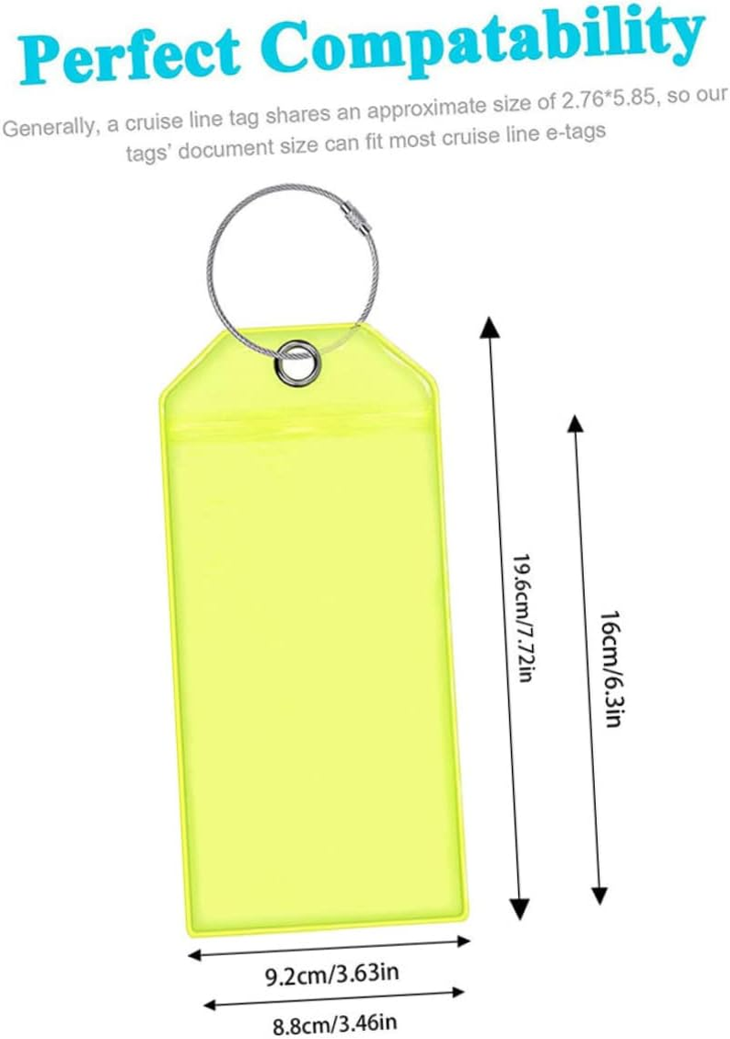 OATIPHO 4Pcs PVC Luggage Tags Travel Suitcase Identifiers Luggage Tags for Suitcases Identify image number 4