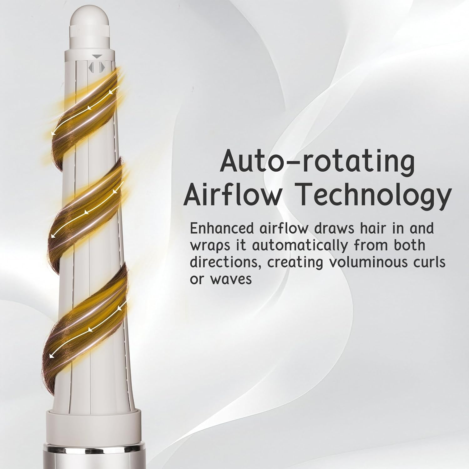 ZEPHBLOW Long Conical Barrel for Shark Flexstyle, 0.8-1.4Inch/ 20-36Mm Conical Curling Barrels Compatible with Flexstyle HD400, Self-Curling Hair Roller Curlers Attachment for Long Hair image number 2