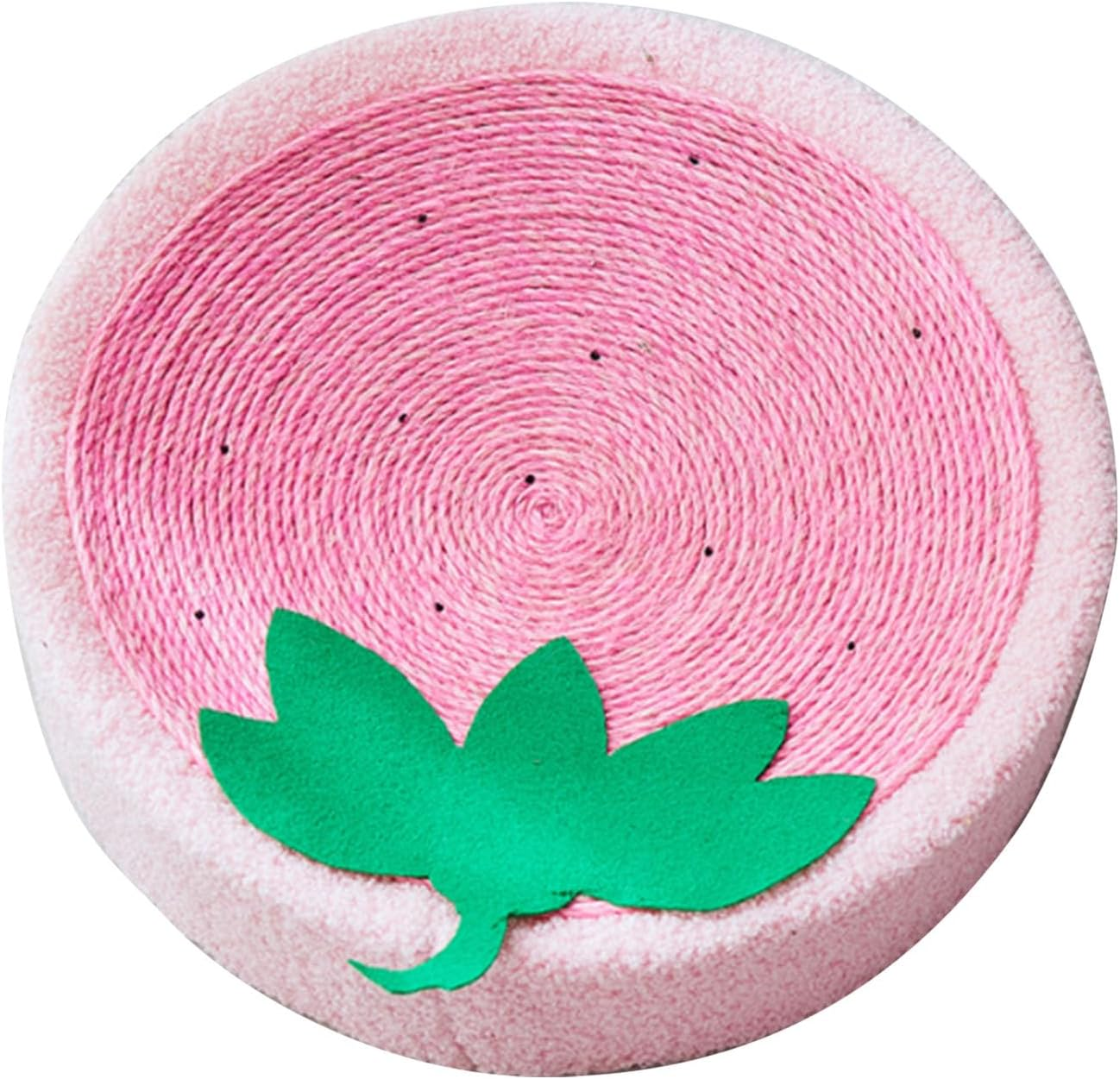 Cat Scratcher Bed Sisal round Shape Cat Scratch Pads Cat Scratcher Lounge Bed Pet Supplies Christmas Pet Presents for Furniture Protection-Orange