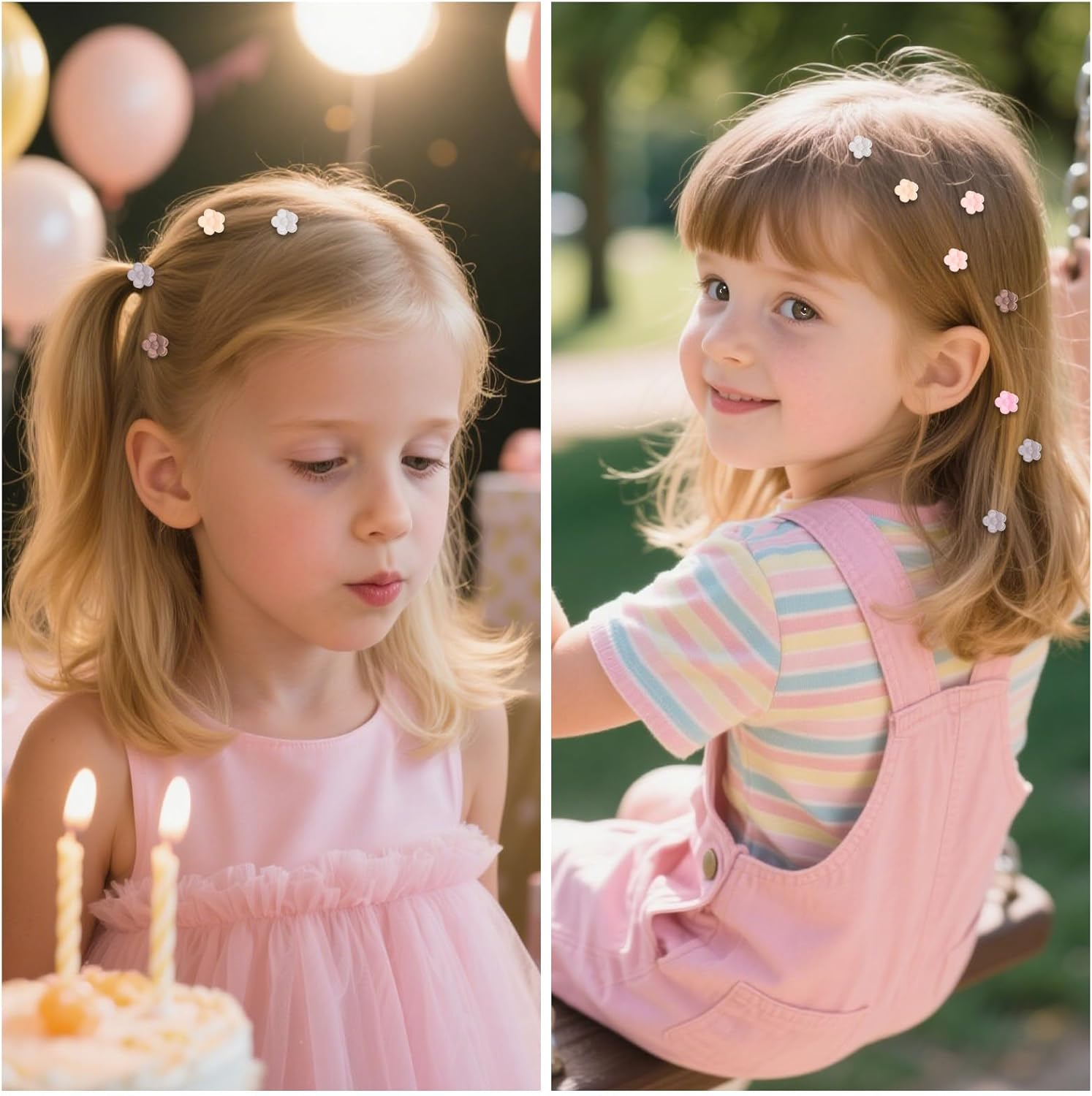 Srotmirw Small Flower Hair Clips, Pack of 100 Flower Clips Hair for Women and Girls to Choose from in Everyday Life image number 2