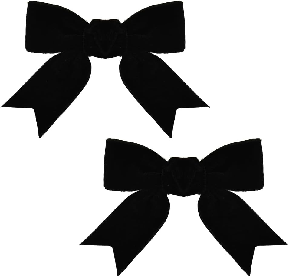 Black Bows for Hair Velvet Bow Hair Clips for Teen Girls Ribbon Hair Bow Barrettes Black Velvet Bowknot Hair Accessories for Toddlers Hairpins Handmade Alligator Clip Christmas Xmas Gifts