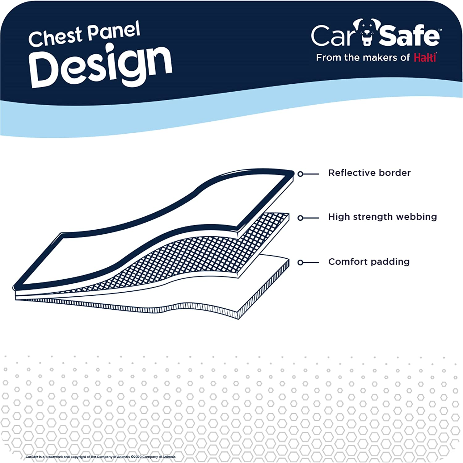 Carsafe Dog Travel Car Harness - from the Makers of Halti. Safely Secure Your Dog in the Car, Ensures Road Laws and Insurance Terms When Travelling with Your Pet, for Toy, Small, Medium and Large Dogs image number 3