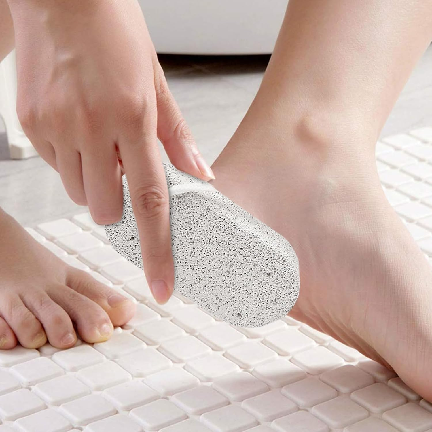 Fizepgo Foot Pumice, Feet Heels and Palm Scrubber, Professional Sturdy Natural Softener Pumice for Heels Hands Palm Elbows Adults Body Men Women image number 2