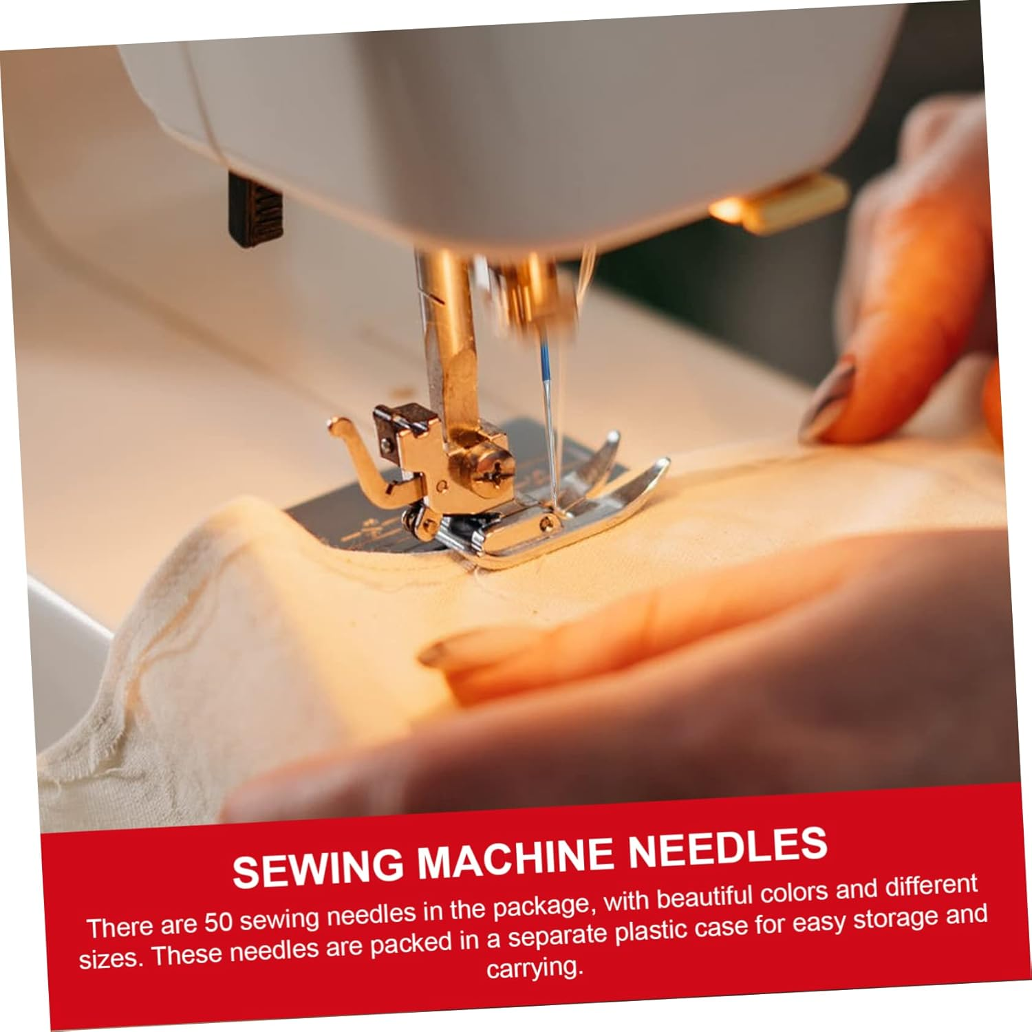 Ciieeo Sewing Machine Needles Set of 50 Versatile Stretch Fabric Anti-Jump Needles for Professional Sewing