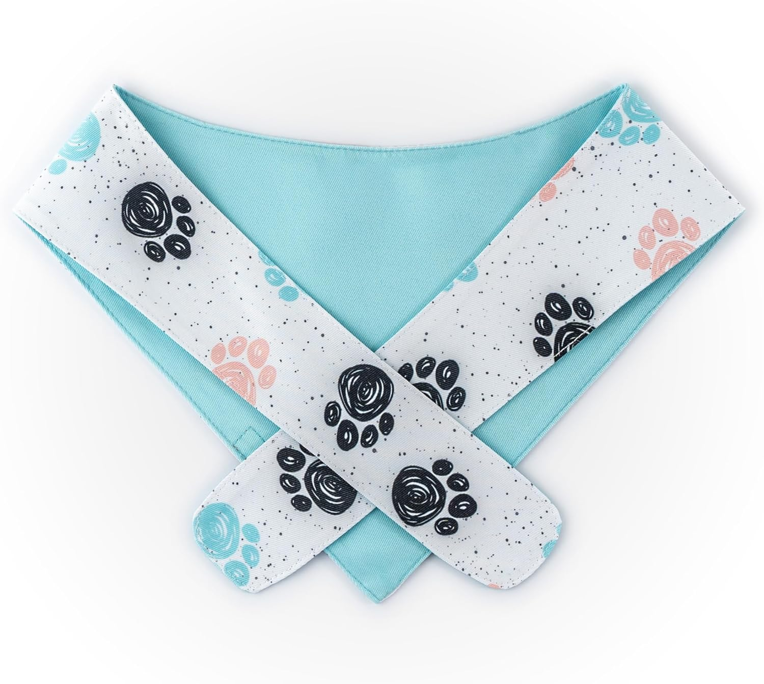 Paws Boutique Premium Dog Bandana/Scarf | Design: Pawsitive Vibes | Reversible Dual Layered/Sided | Small, Medium & Large Pets | Unique Style | Accessories for Puppies & Dogs (S) image number 3