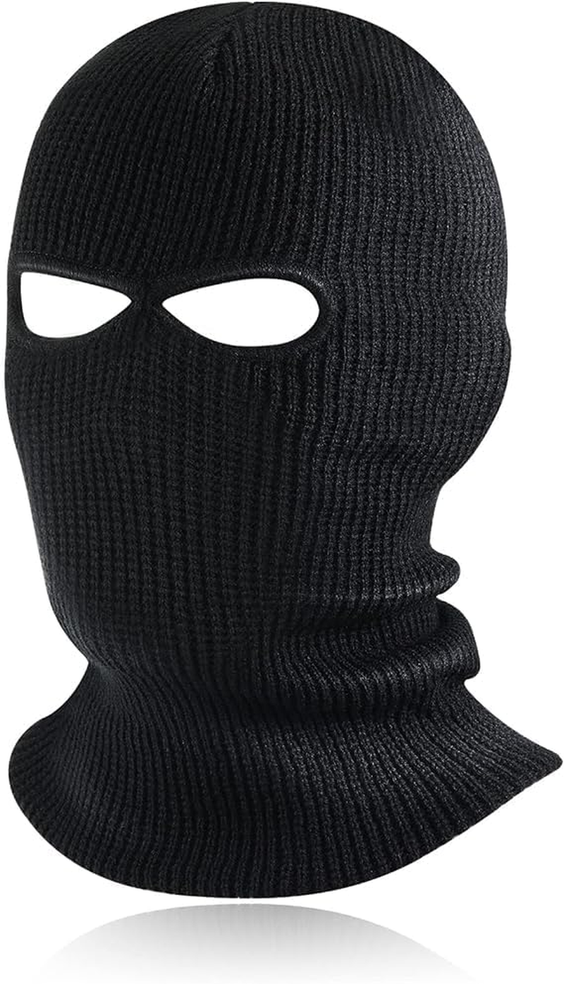 BUYUP Winter Knitted Mask, Full Face Cover Ski Scarf Mask Warm Balaclava for Adult Skiing
