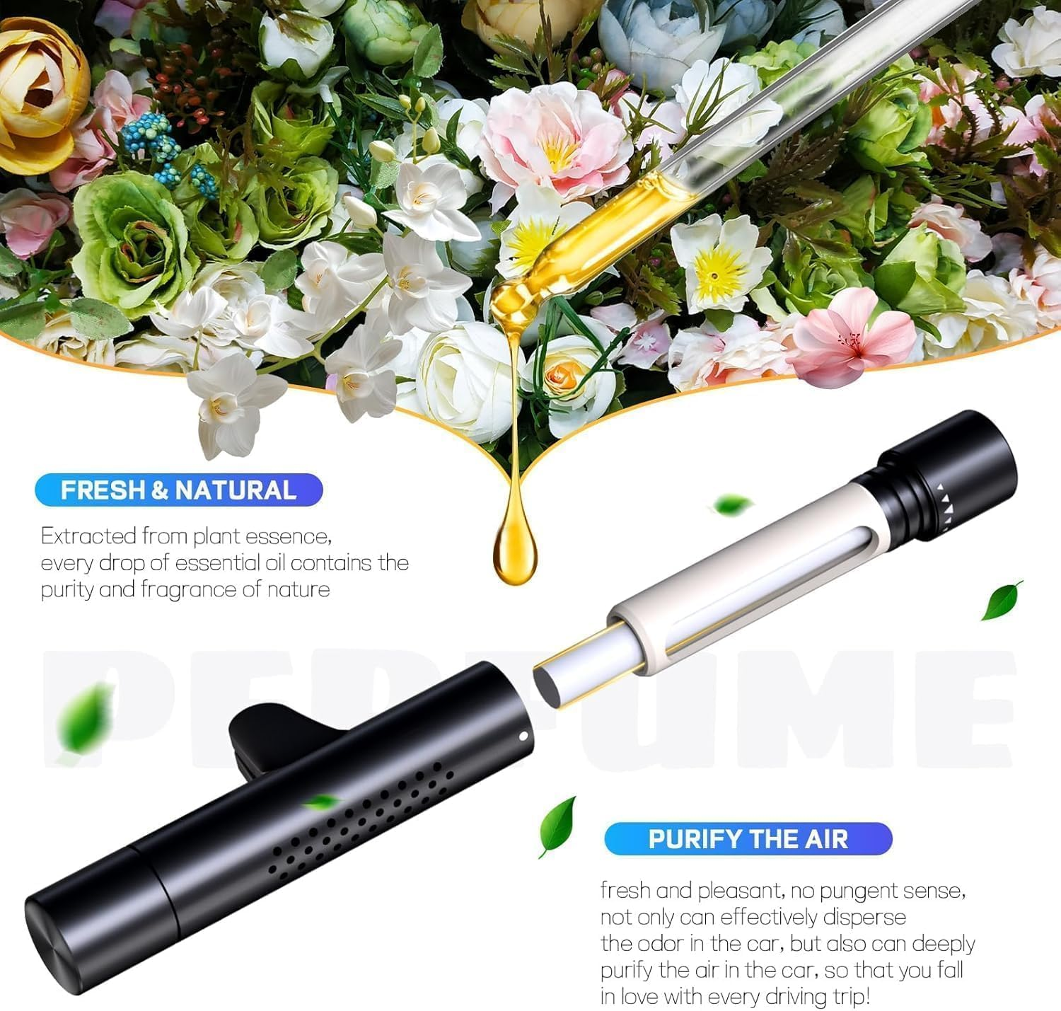 Car Air Fresheners, 2025 New Upgrade Car Perfume Diffuser Vent Clips with Essential Oil Sticks for Women Men Automotive Fragrance Decoration Accessories image number 3