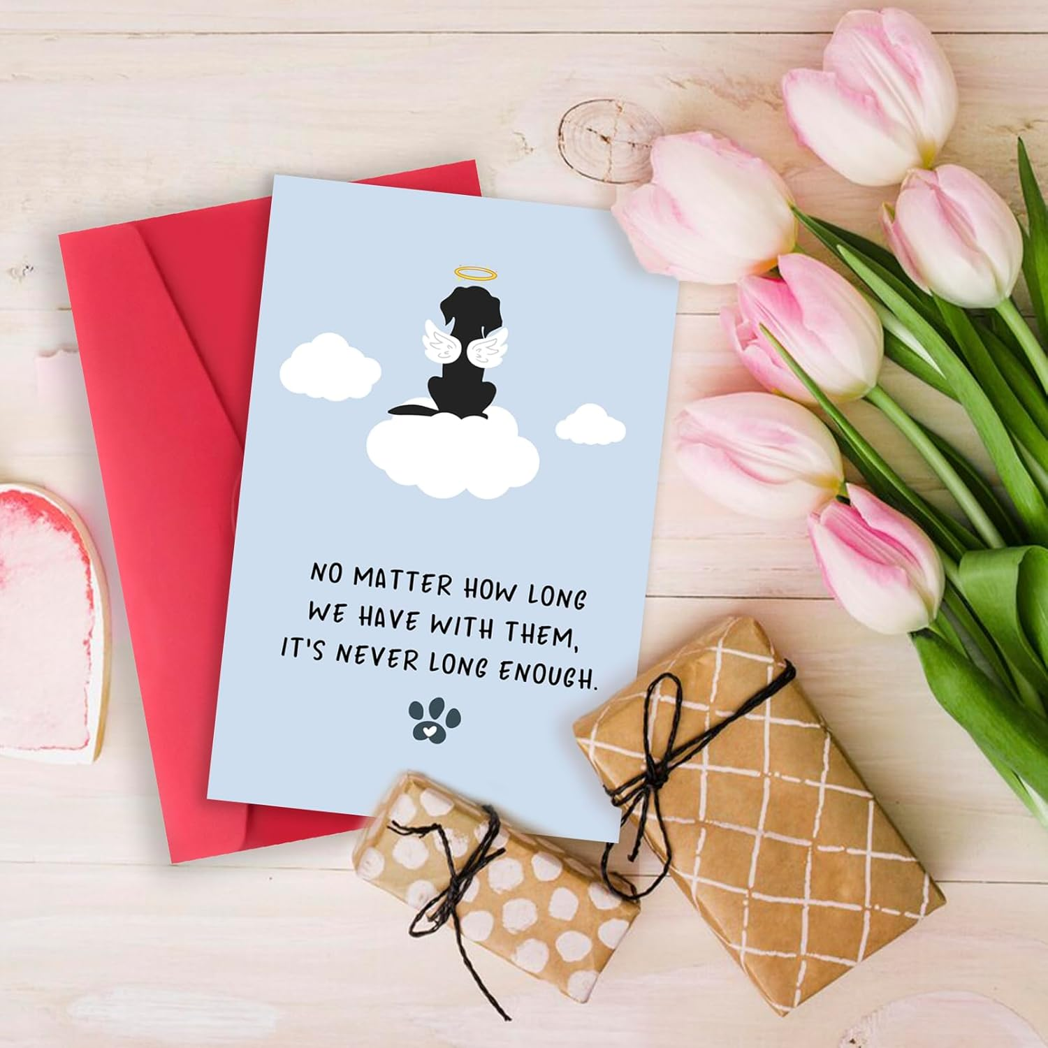 Dog Sympathy Card, Cute Pet Loss Cards, Dog Memorial Sympathy Gifts for Loss of Pet, Condolence Card for Pets Owner Lover, Doggy Bereavement Ideas for Family Friends Husband Wife - 7 image number 5
