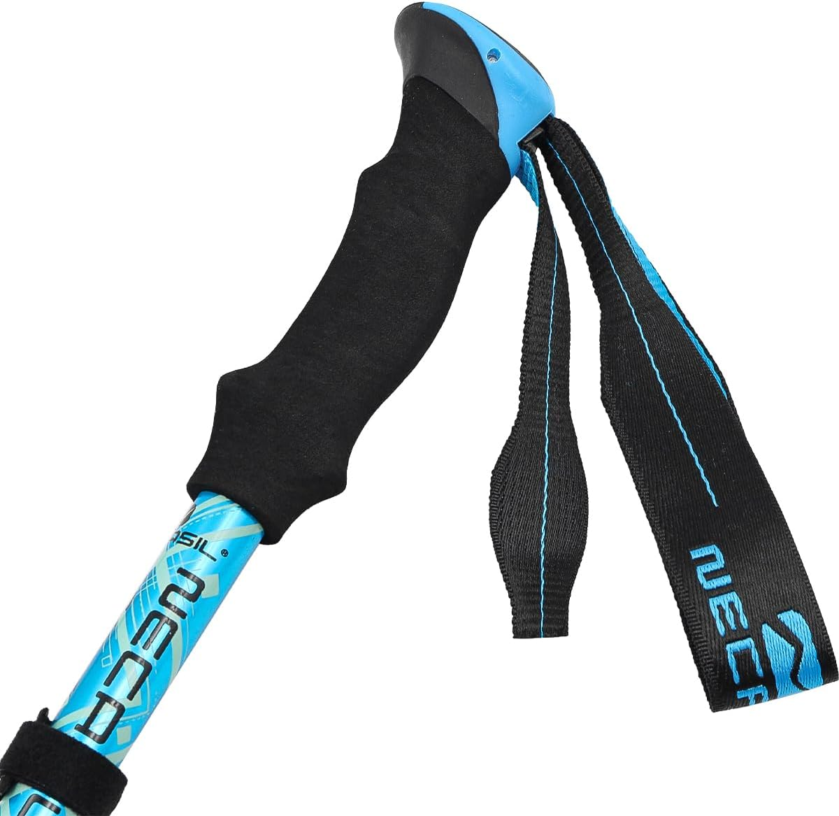 NUZAMAS Folding Cane Portable Walking Stick Climbing Stick Walking Aid Aluminum 110-125Cm Adjustment Blue Five-Section Telescopic Cane for Outdoor Travel Climbing image number 6