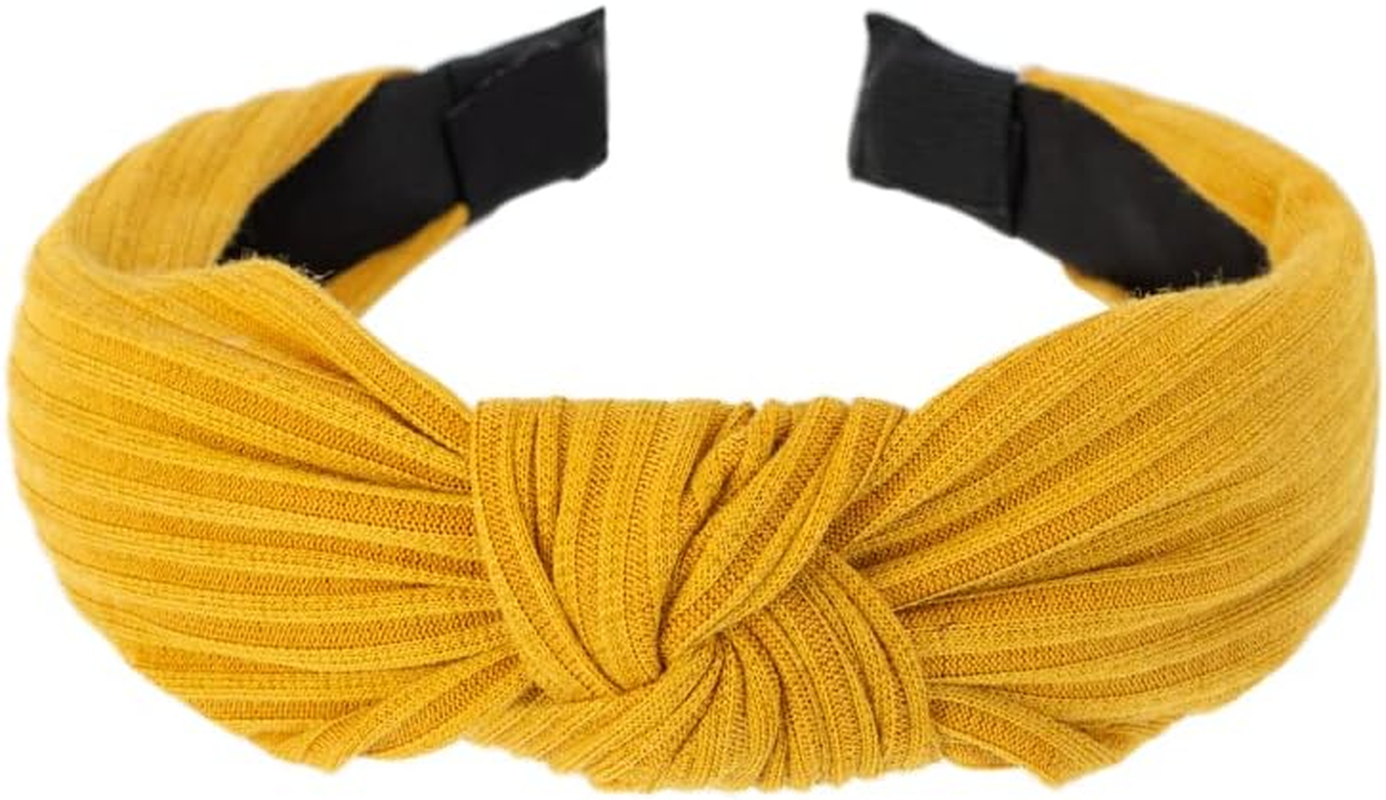 Headbands for Women'S Hair Flower Printed Fabric Hair Band Elastic Knot Head Band Hair Accessories for Women Girl (6Plaincolor2) image number 5