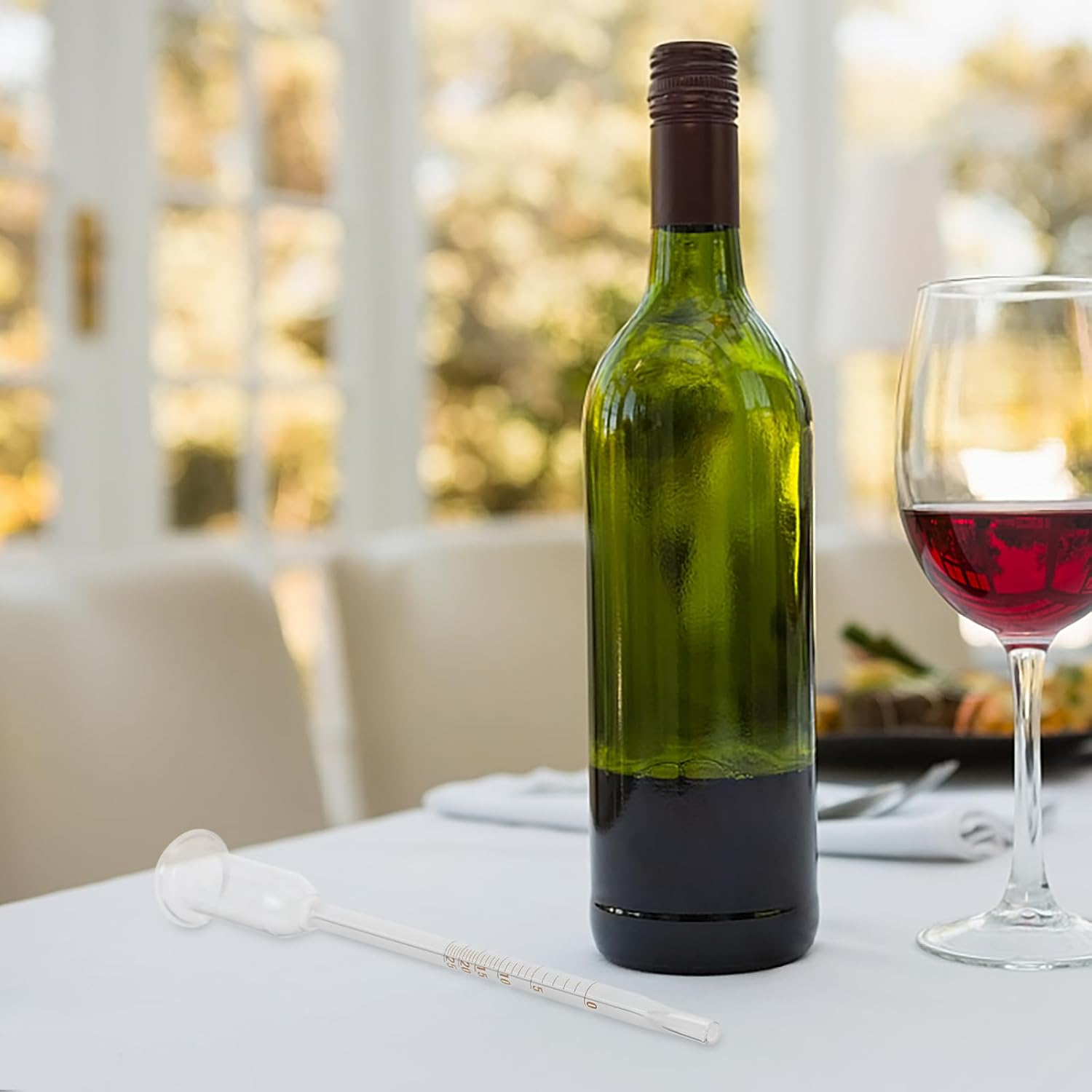 Gatuida Alcohol Content Meter - Precision Hydrometer for Wine and Liquor Testing with Measuring Cup - Essential Tool For