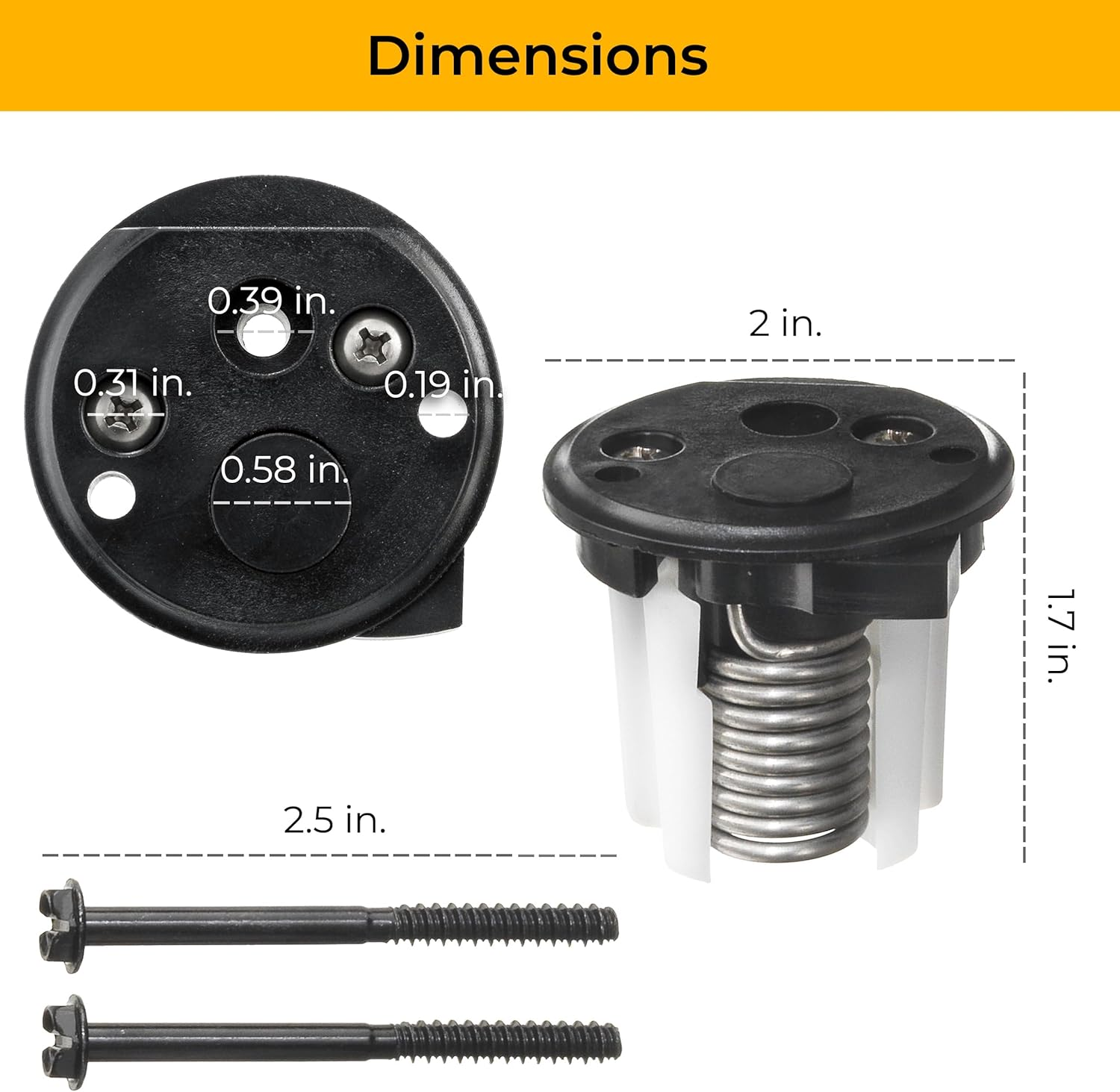 Halotronics 385310683 Compatible Replacement for Dometic Toilet Spring Cartridge Kit with Black End Cap, for Ecovac, 5000-Series (Except 5006), Traveler 110 and 210 Series RV Toilets - New 2024 image number 5
