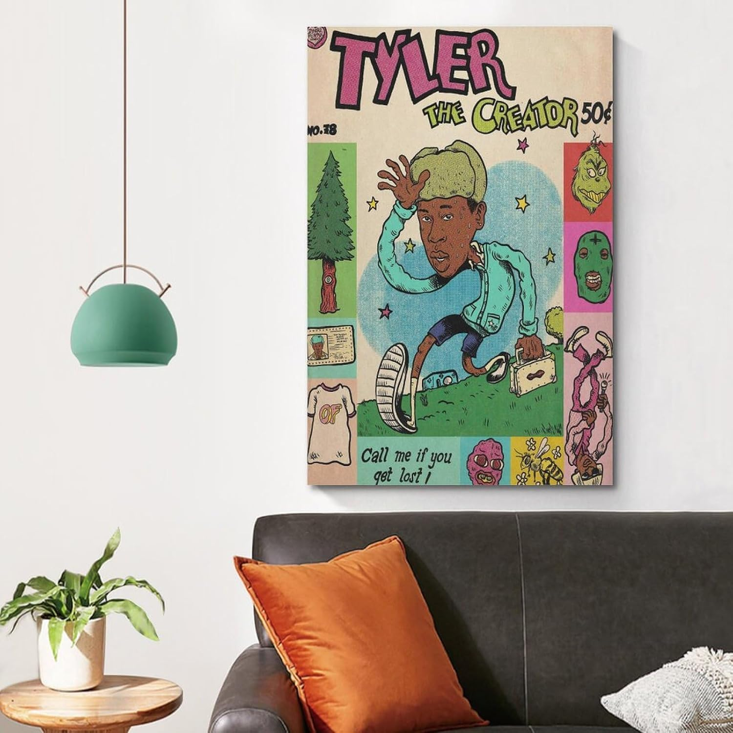 Tyler Poster the Creator Canvas Painting Wall Art Picture Home Decor Print for Bedroom Living Room Dorm Study Bar Office 12X18Inch(30X45Cm) image number 1