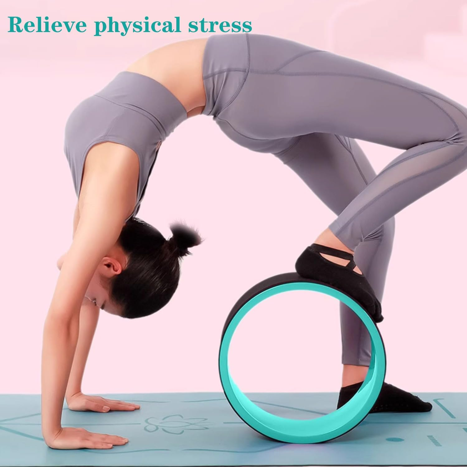 Wheel Foam Roller - Targeted Back Foam Roller for Neck & Back Pain Relief, Deep Tissue Muscle Massage, Trigger Point round Design - High Density Tool for Physical Therapy and Exercise image number 4