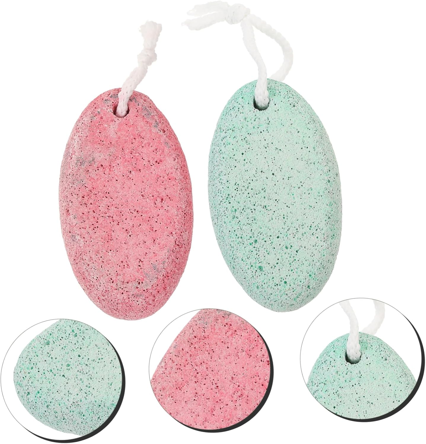 Healvian Volcanic Foot Stone 2-Pack with Storage Box Dual-Sided Dead Skin Remover for Pedicure Random Color image number 4