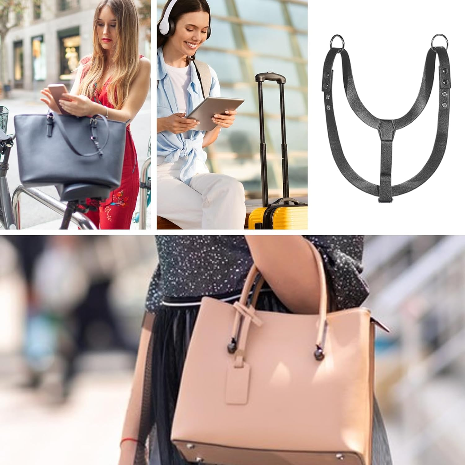 Hat Harness Clip - Portable PU Leather Travel Hat Organizer, Lightweight Design, Easy Installation | Carrier Strap Sun, Backpack and Luggage Storage, Hiking, Camping, Travel Buddy image number 3