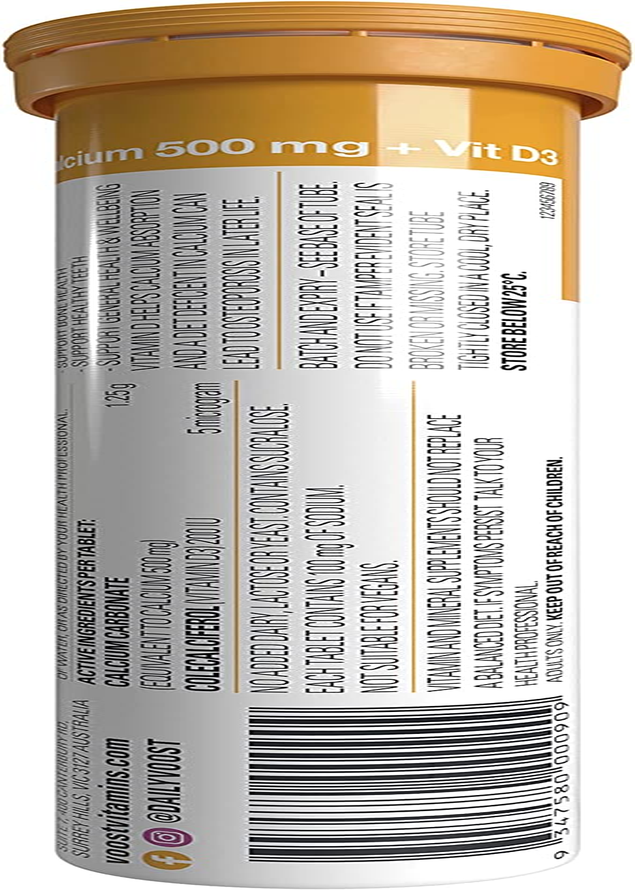 Voost Calcium plus Berry + Vanilla Effevescent Tablets 20 Pack