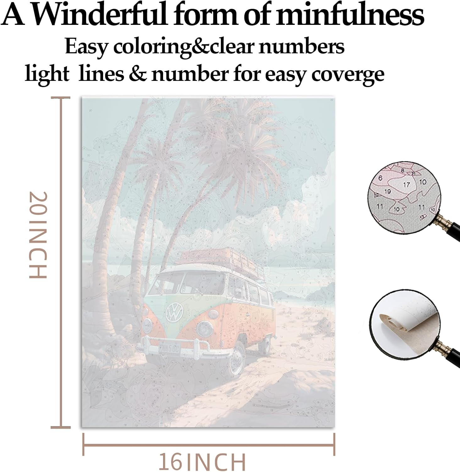 Paint by Numbers－Diy Adult Paint by Numbers Kits for Adults,Adult Painting Kits on Canvas Landscape for Living Room, Bedroom, Office 20X16 Inches(Ld-2)&hellip; image number 3