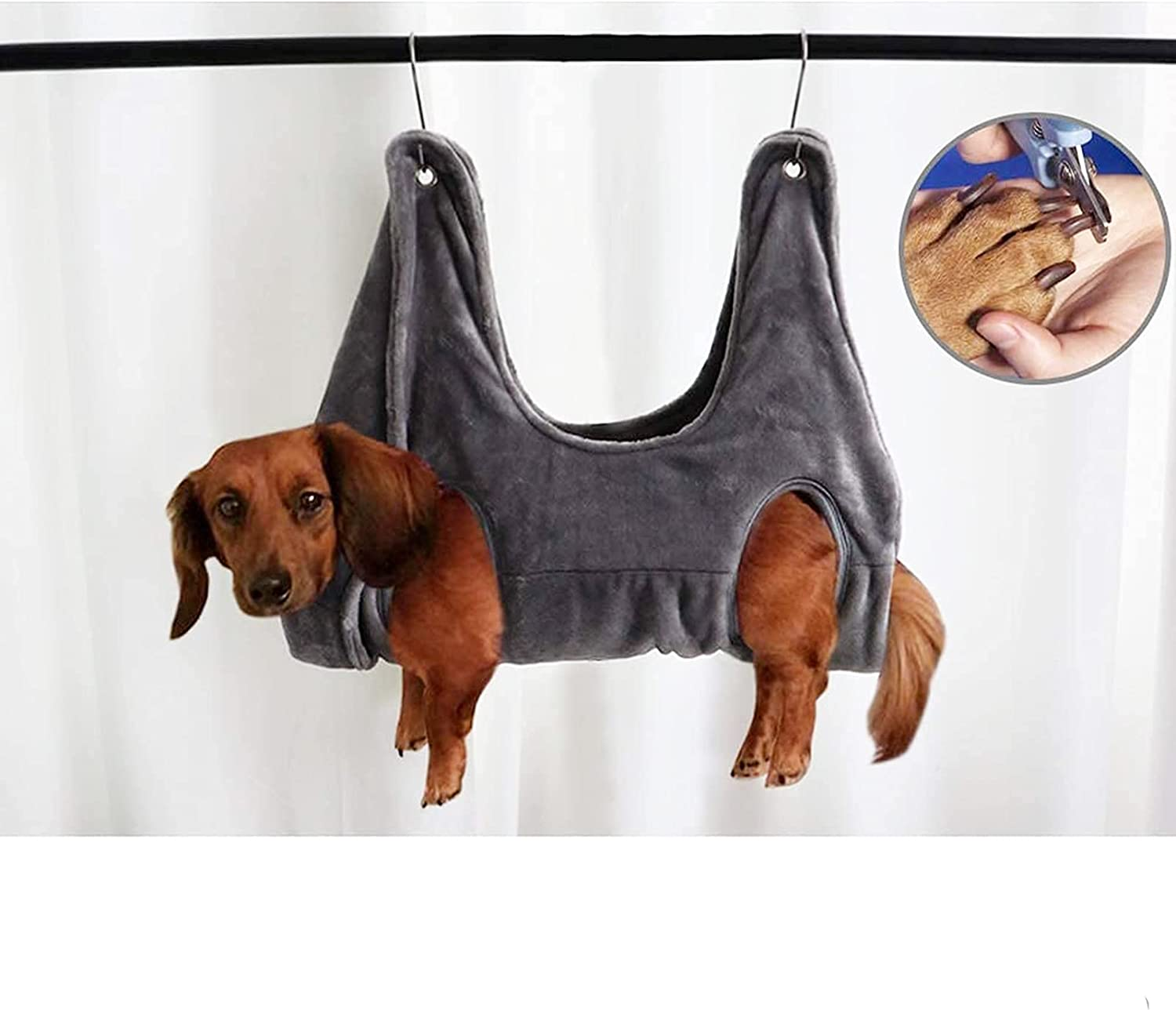 Cat Dog Hammock Helper, Microfiber Pet Grooming Hammock Restraint Bag, Pet Bath Towel Drying Towel, Help the Beloved Pet to Wash, Groom and Trim the Nails (M, Blue)&hellip;