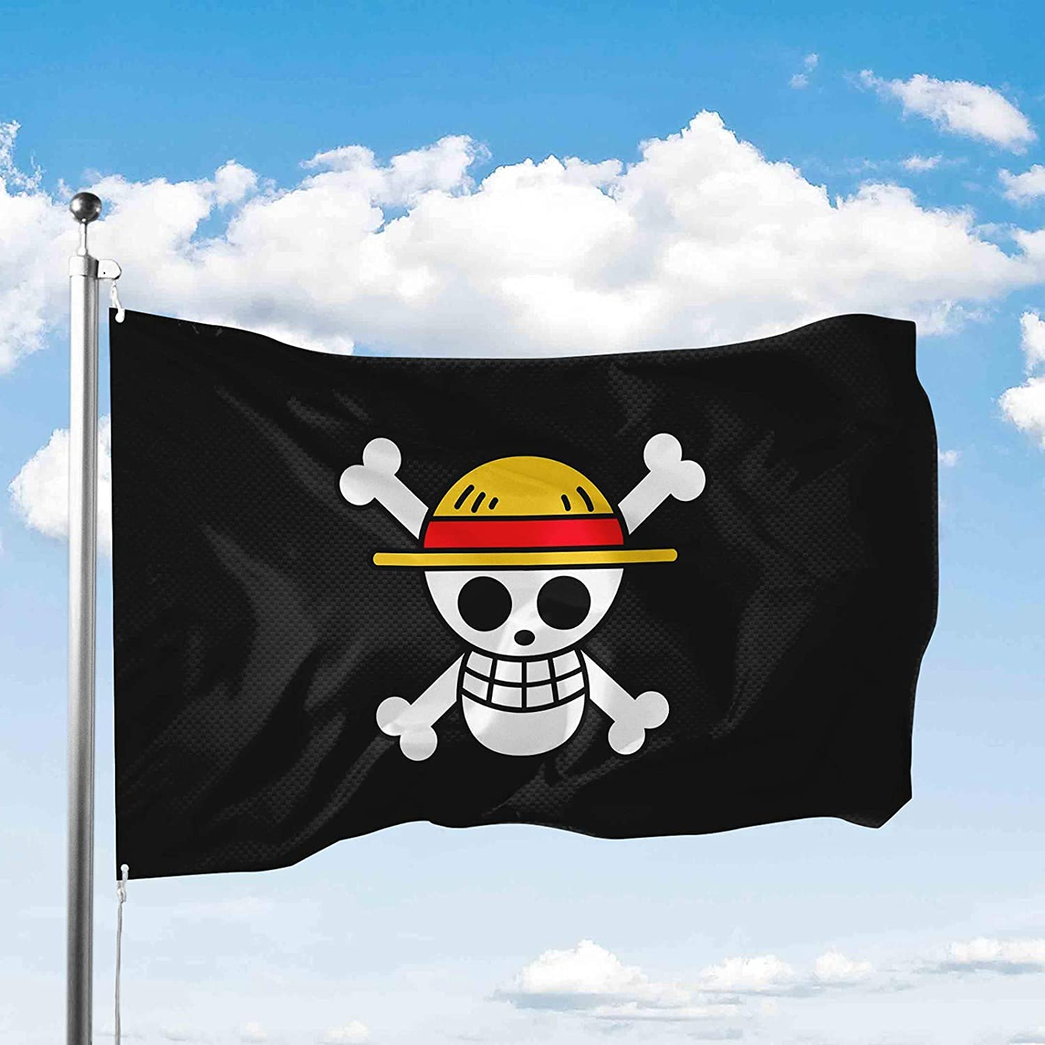 MANDU One Piece Flag Luffy'S Straw Hat Pirate Flag Anime Room Decor 3X5 Feet Outdoor Banner Sign Tapestry Wall Hanging Decor Boys Room Decor image number 3