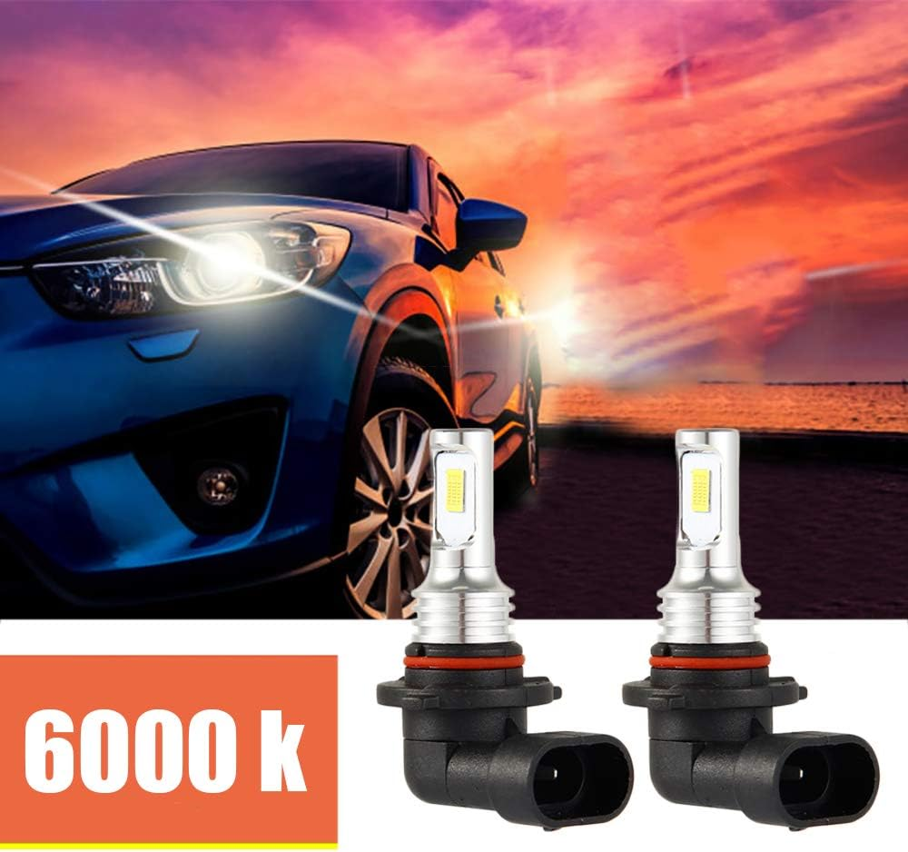 2Pcs Car HB3 LED Bulbs 9005 Headlight Kit, Fog Bulb Lamp Light 6000K Xenon White(White-6000K) image number 6
