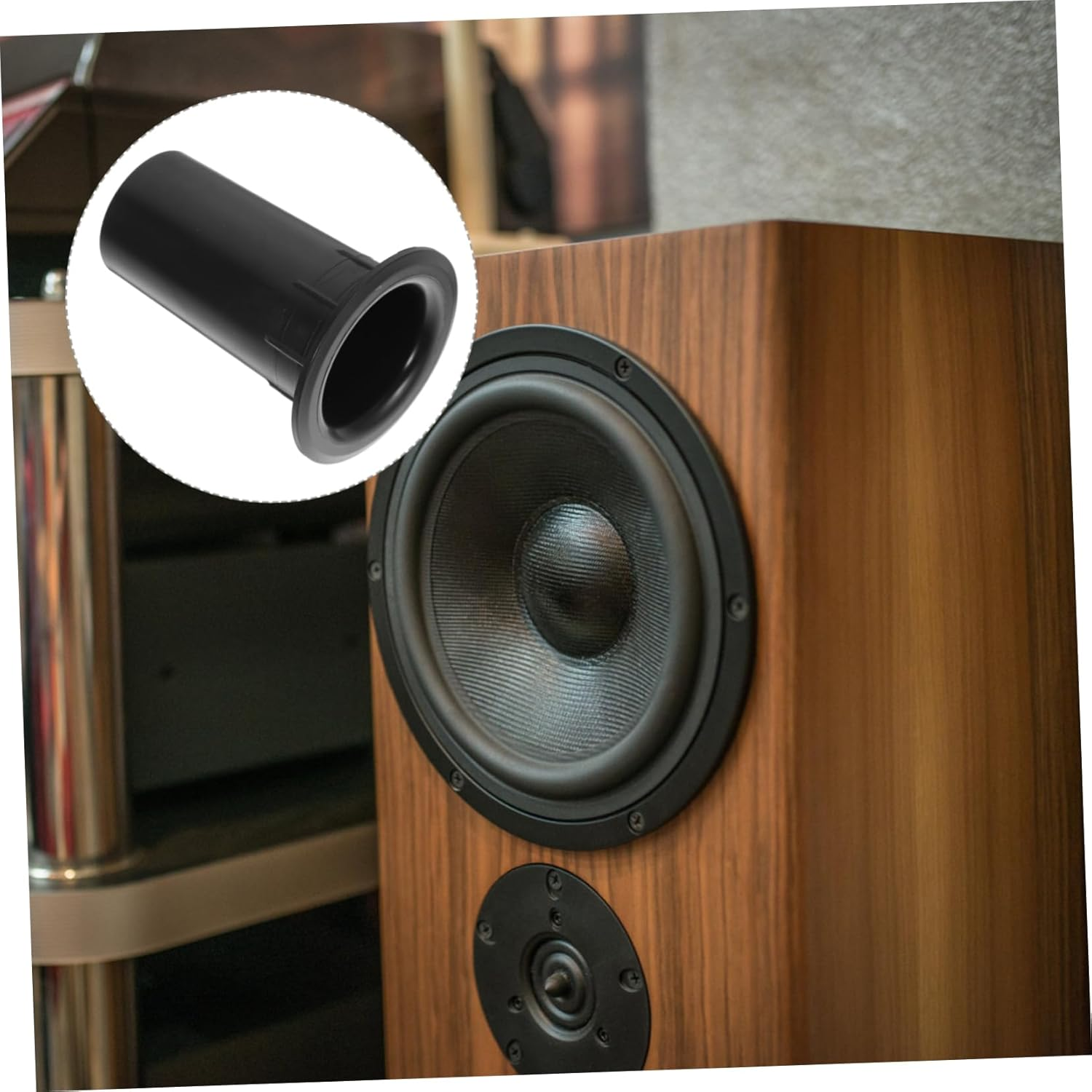 Gadpiparty 12 PCS Plastic Speaker Port Tube Woofer Box Accessory for Enhanced Sound Quality Stain Resistant Durable Design for Audio Professionals image number 1