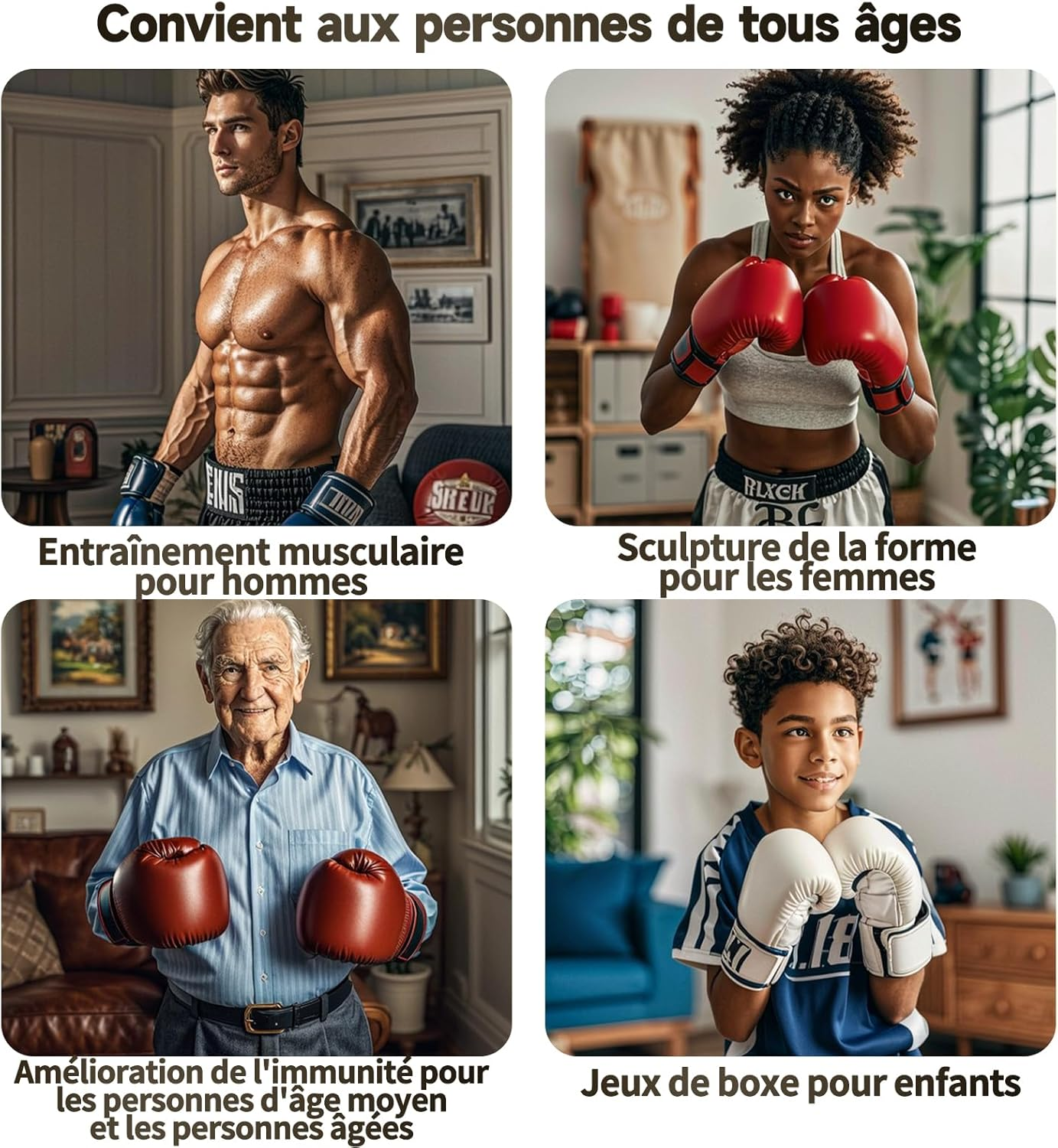 Smart Bluetooth Music Boxing Machine with LED Screen, Wall Mounted, Boxing Gloves Included for Adults and Kids Home or Gym Use image number 6