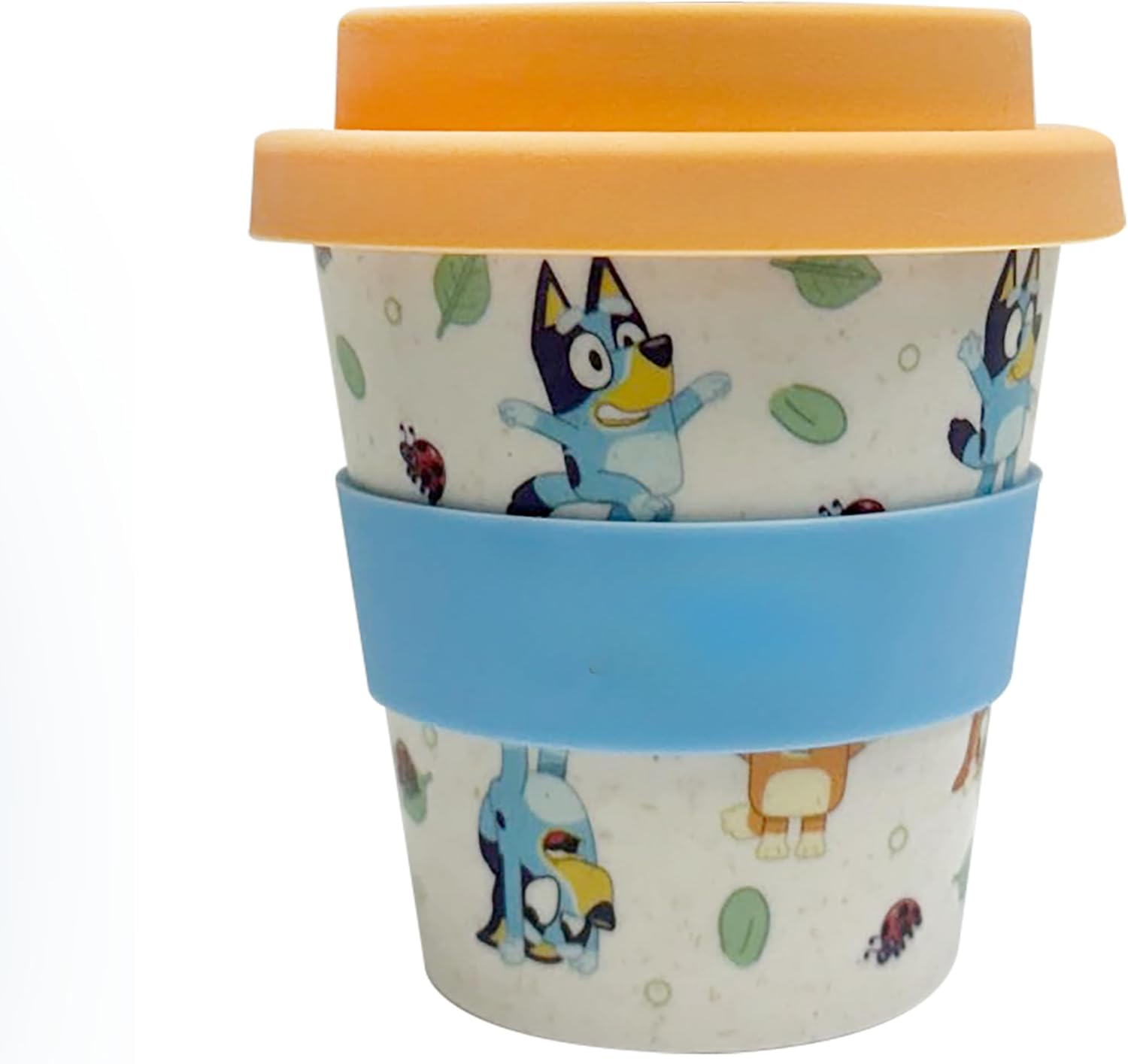 Zak! Lion King and Blue Licensed Bamboo Babyccino Cup - 2 Pack. Reusable Bamboo Based Cup Includes Lid and Silicon Straw, 120Ml Capacity (4Oz) image number 1