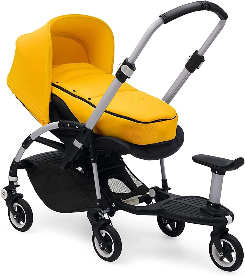 LXLUOO Comfort Wheeled Board Stroller Pedal Adapter Child Rider Stroller Attachment Trolley Connector with Seat, Holds Children up to 55Lbs, Size 4, Disposable, Urine Protection, 1 Count image number 2