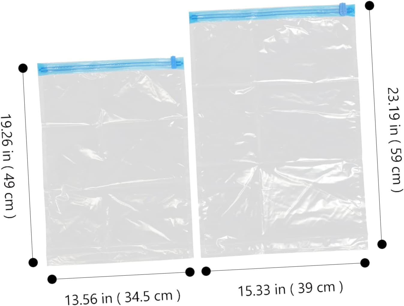 LABRIMP 10Pcs Hand Vacuum Bag Space Saver Vacuum Storage Bags for Luggage Organiser image number 5