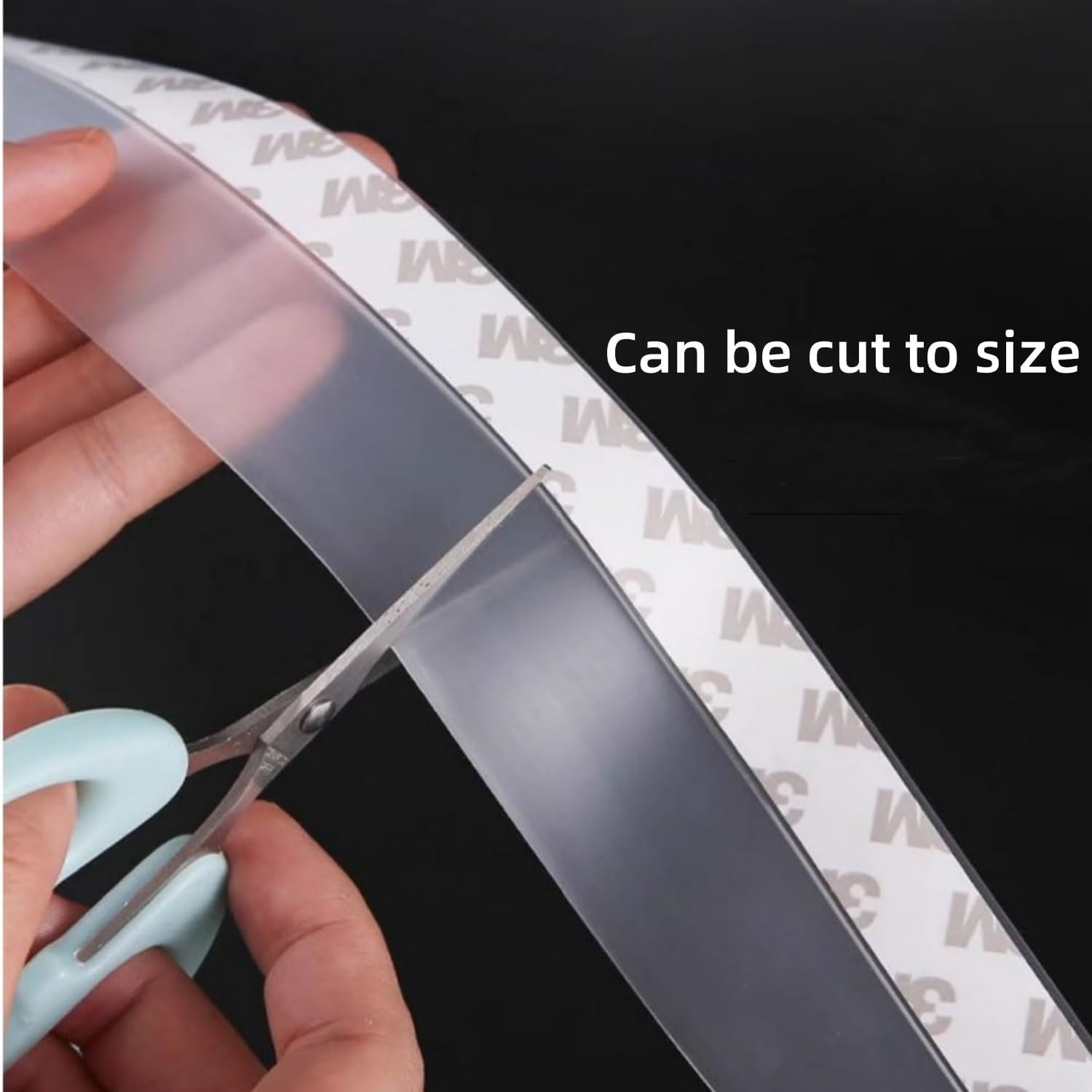 16Ft Silicone Seal Strip,Weather Stripping for Door or Window,Weatherproof Soundproof Self Adhesive Door Bottom, Draft Stopper Silicone Strip Tape for Door Window and Shower Glass image number 4