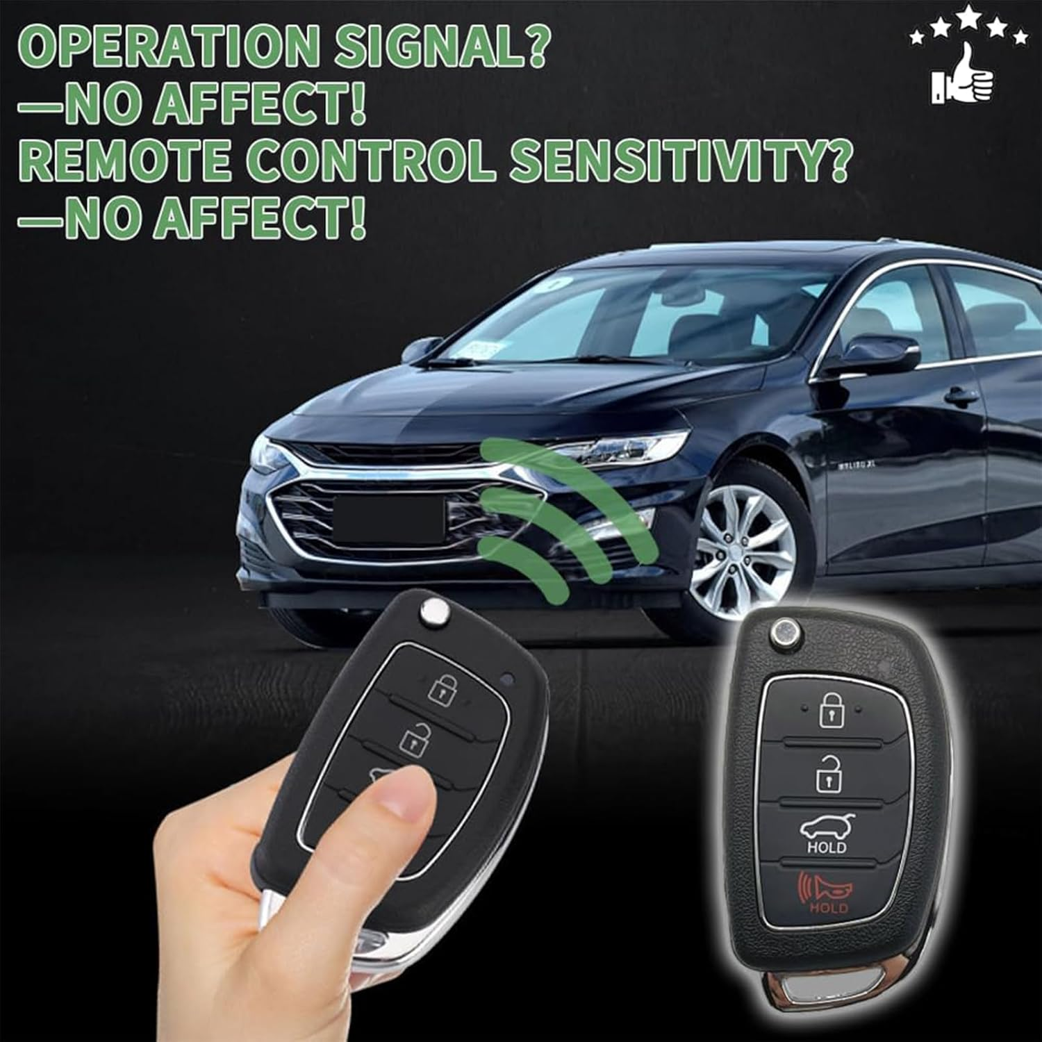 Key Fob Case 4 Buttons Car Key Shell Replacement for Hyundai Sonata Santa Fe Sport 2020 2019 2018 2017 2016 2015 2014 2013 Keyless Entry Remote Control Folding Flip Car Key Fob Cover Shell image number 2