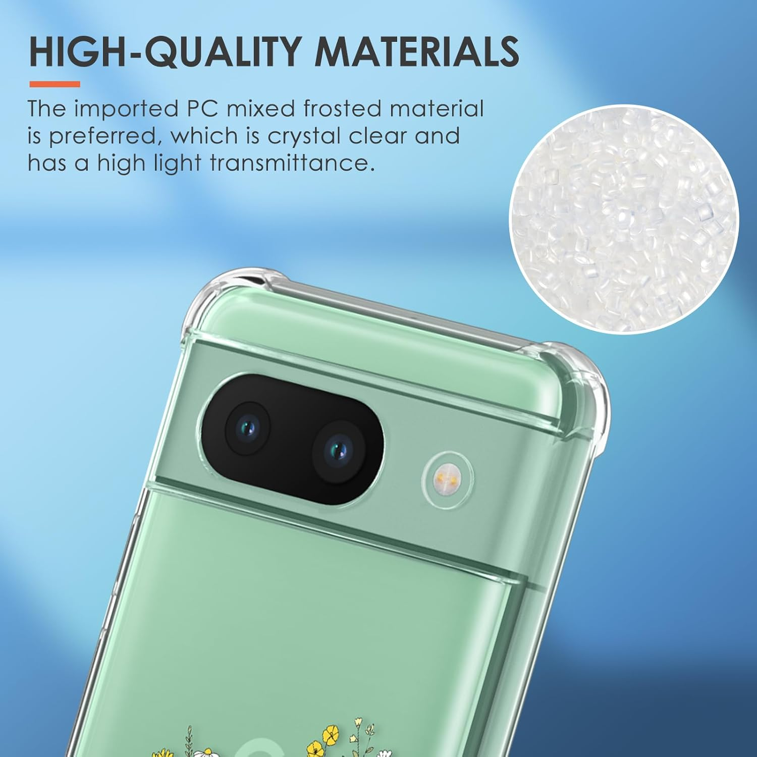 Buleens for Google Pixel 8A Case 6.1" - Clear Flexible TPU Women Cute Girls Protection Phone Cover Slim Fit Shockproof Funny Girly Unique Aesthetic Cartoon Design Pattern for Pixel 8A Phone Case, Cats image number 2