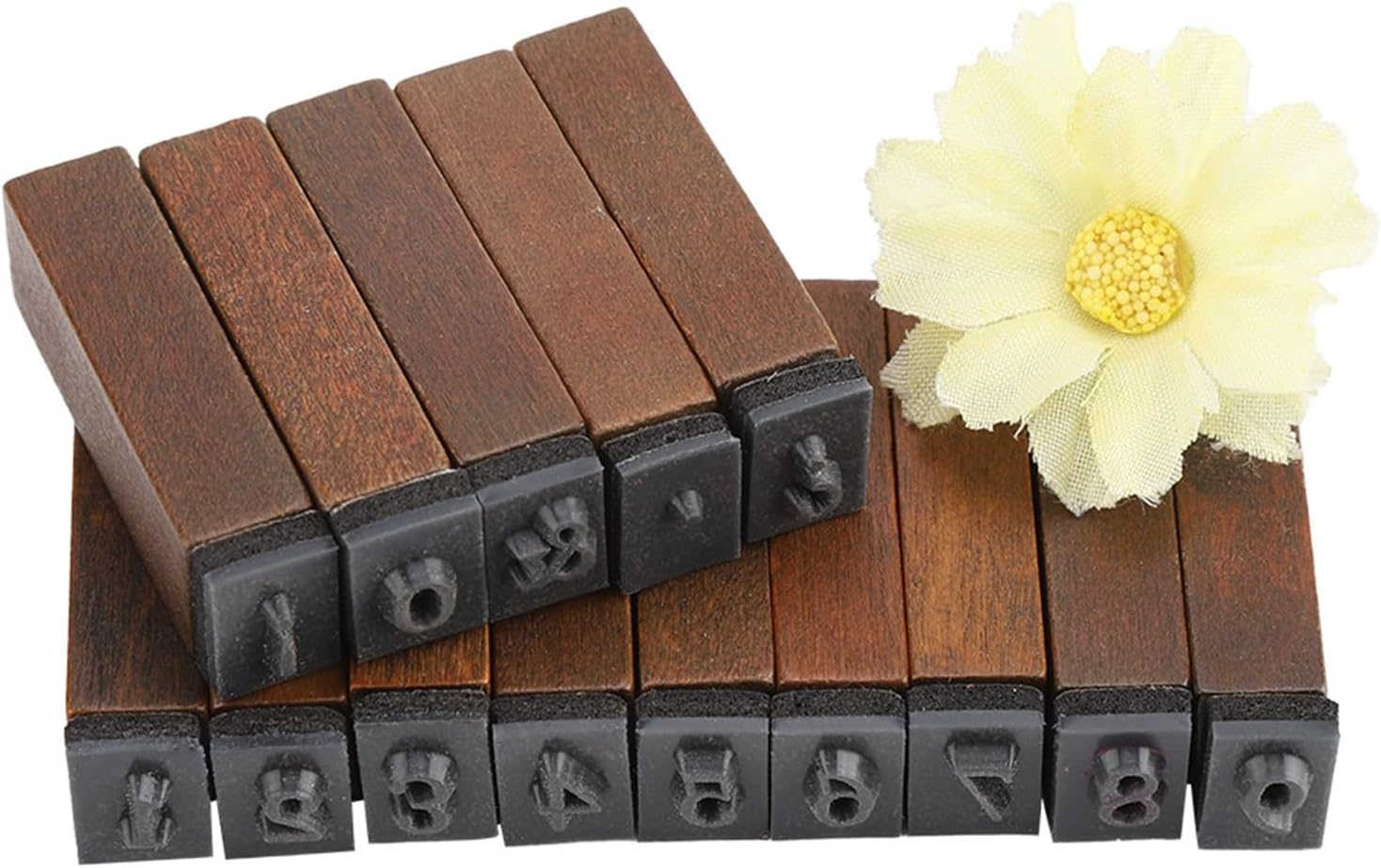 Wood Letter Stamps, Wooden Box Vintage 70PCS Portable Decorative Alphabet Stamp, Retro for Scrapbook Card Making image number 6