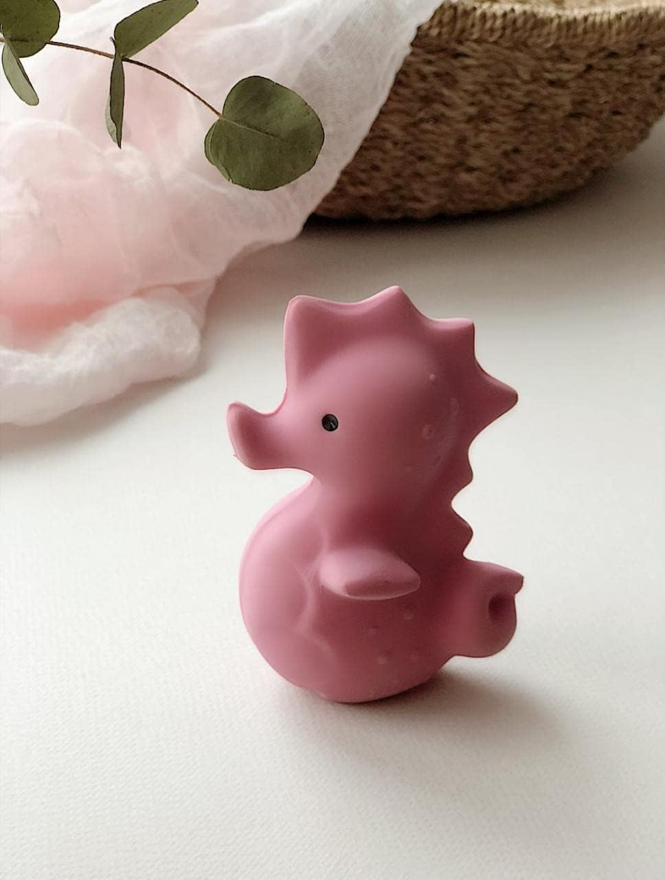 Natural Rubber Rattle & Bath Toy - Sea Horse image number 1