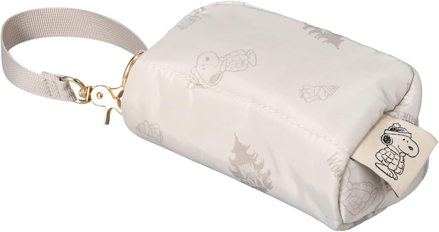 Shifree Peanuts Snoopy Pouch, Accessory Case, Cosmetic Pouch, Travel Pouch - Pn181. Ivory Down image number 3