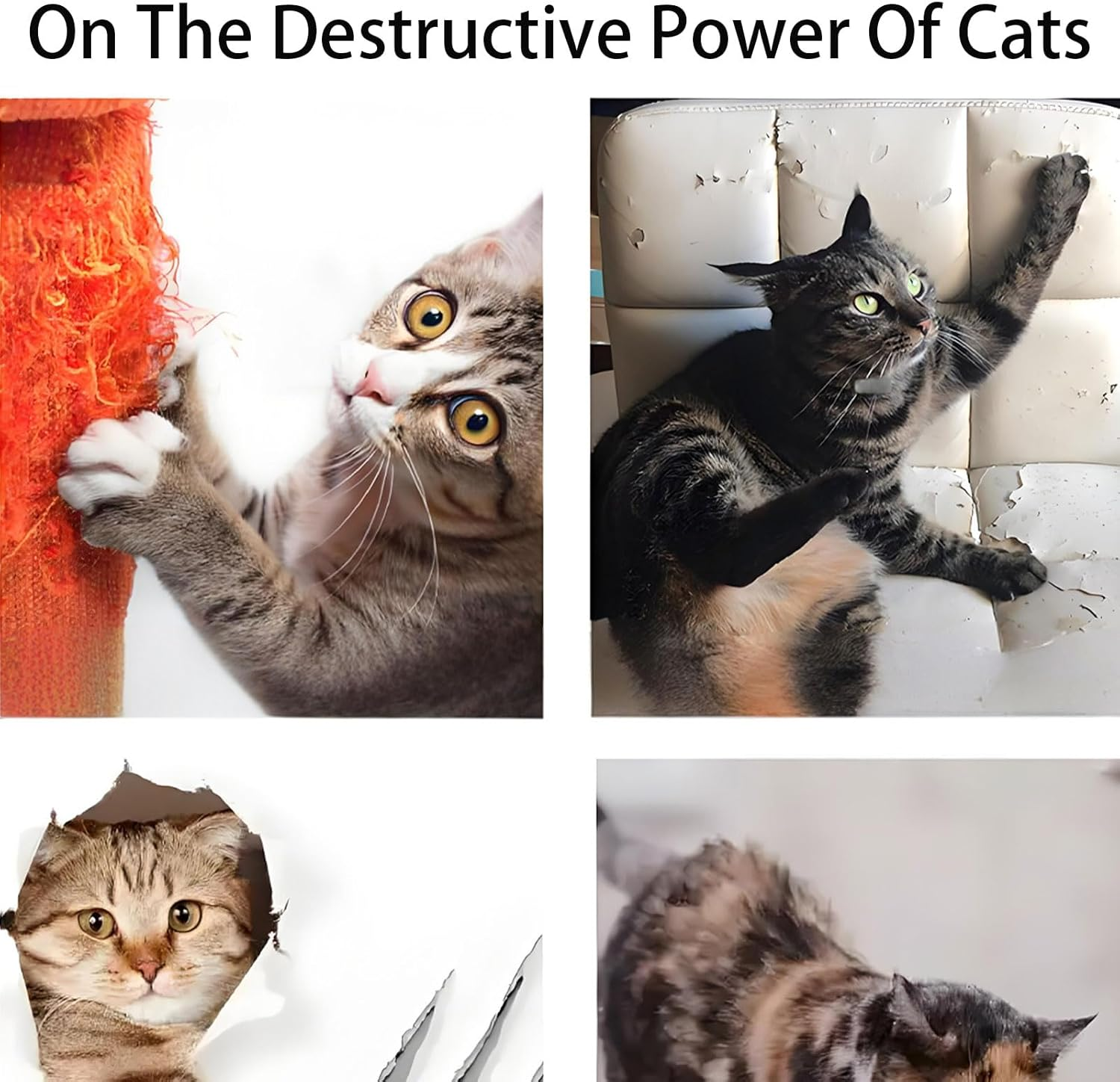 RUIFEN Cat Scratch Proof Sofa Protector - 12"X118" Transparent PVC Removable Adhesive Film for Couches & Furniture, anti Scratch Matte Textured Protective Wrap (1 Roll) image number 1