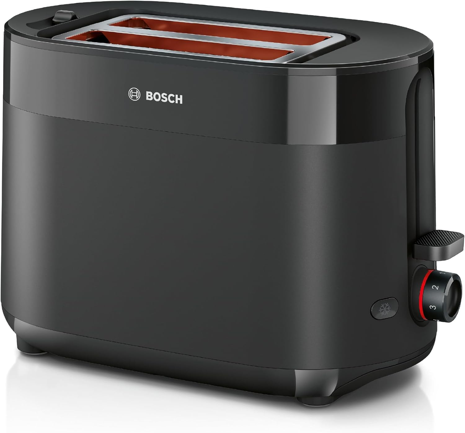 Bosch, Toaster, Mymoment, 2 Slots, Defrost and Reheat Functions, Foldable Pastry Heater, Highlift, Automatic Shut-Off, Black, TAT3M123